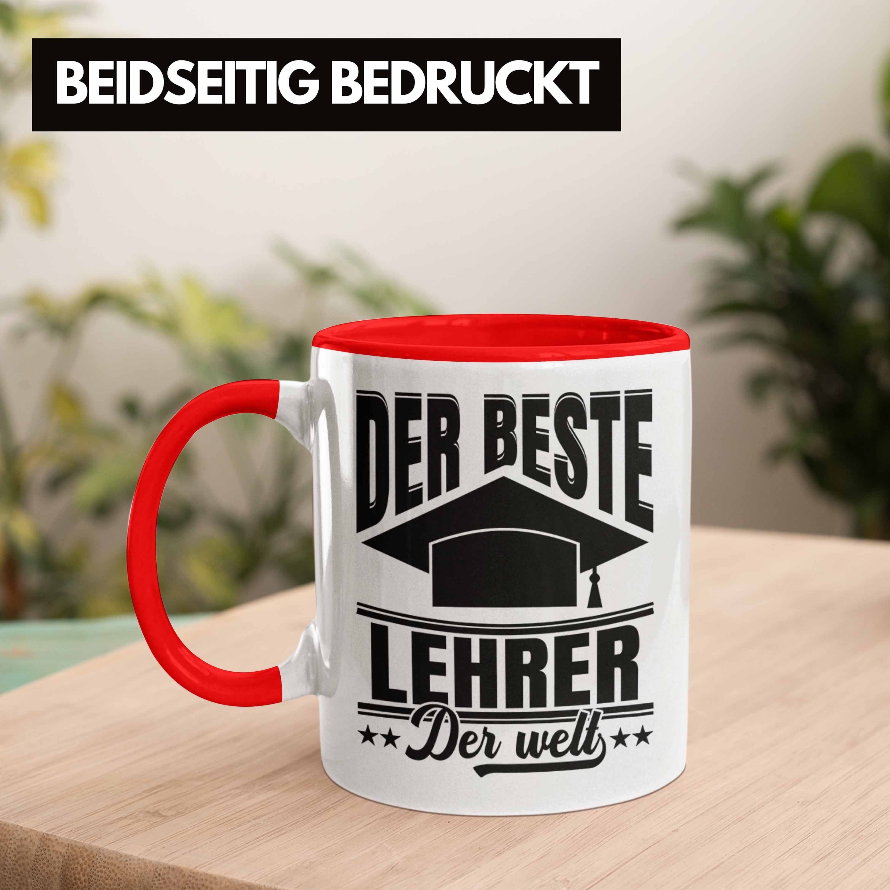 Trendation Geschenk Der Abi Abitur Der Beste Lehrer Tasse Abschied Welt Rot Tasse Lehrer Trendation Abschiedsheschenk Spruch -