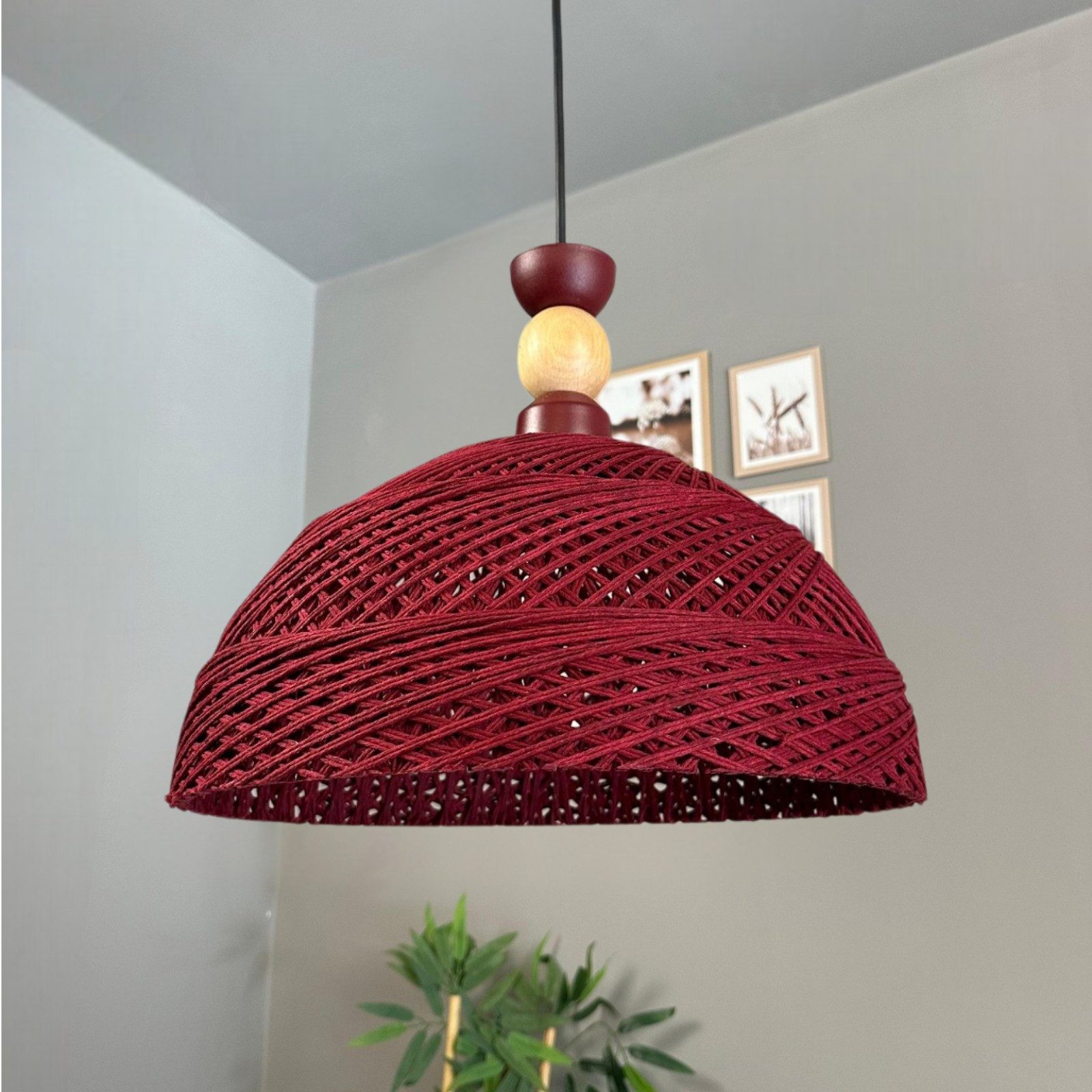 Bamyum Pendelleuchte Pendelleuchte Yimpi Hängelampe Industrial Ø30 cm, E27, Moderne Lampe, ohne Leuchtmittel, E27, Dimmbar, Einstellbare Kabellänge