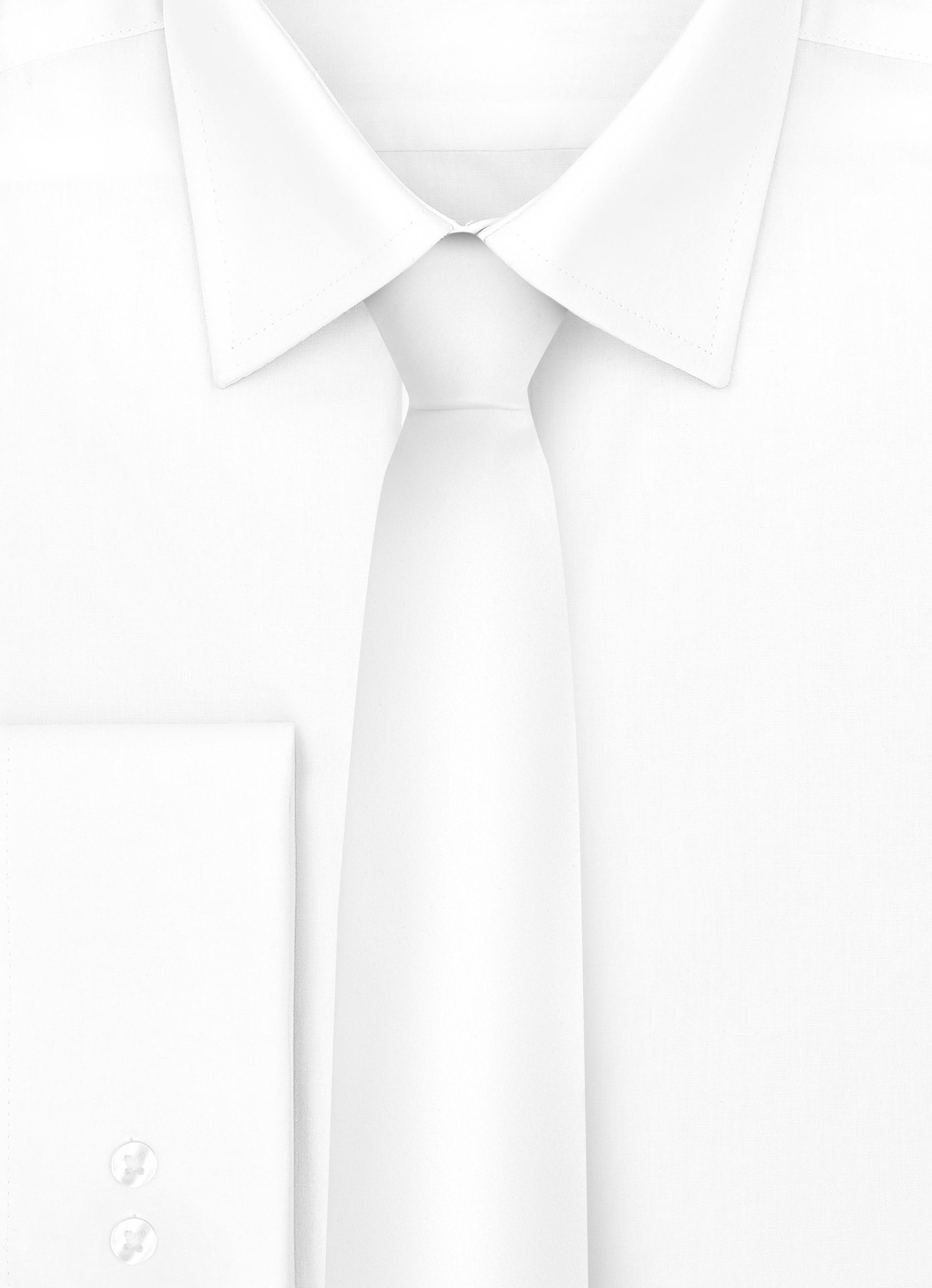 Herren (Set, x Krawatte (150cm 1-St) Ladeheid Weiß Krawatte KP-8 8cm) Breite