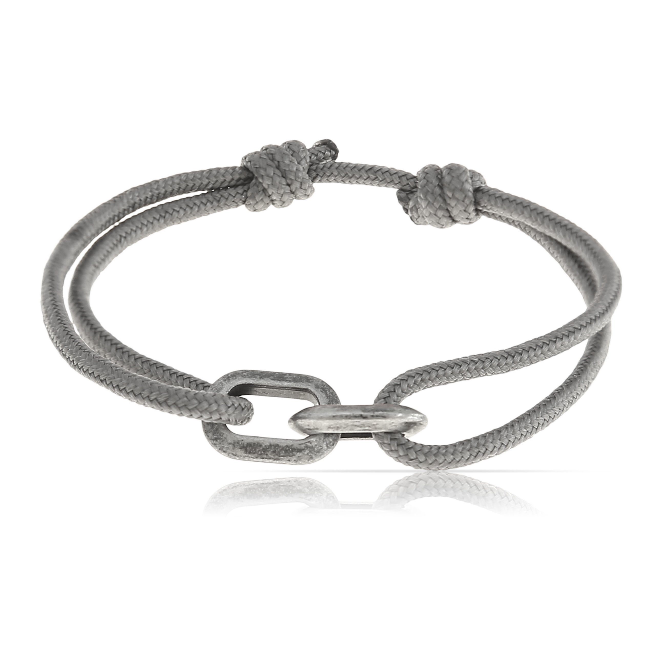 MADE BY NAMI Armband Segeltau Armband Handgemacht Grau Maritimes Minimalistisches Armband 100% Wasserfest & verstellbar mehr