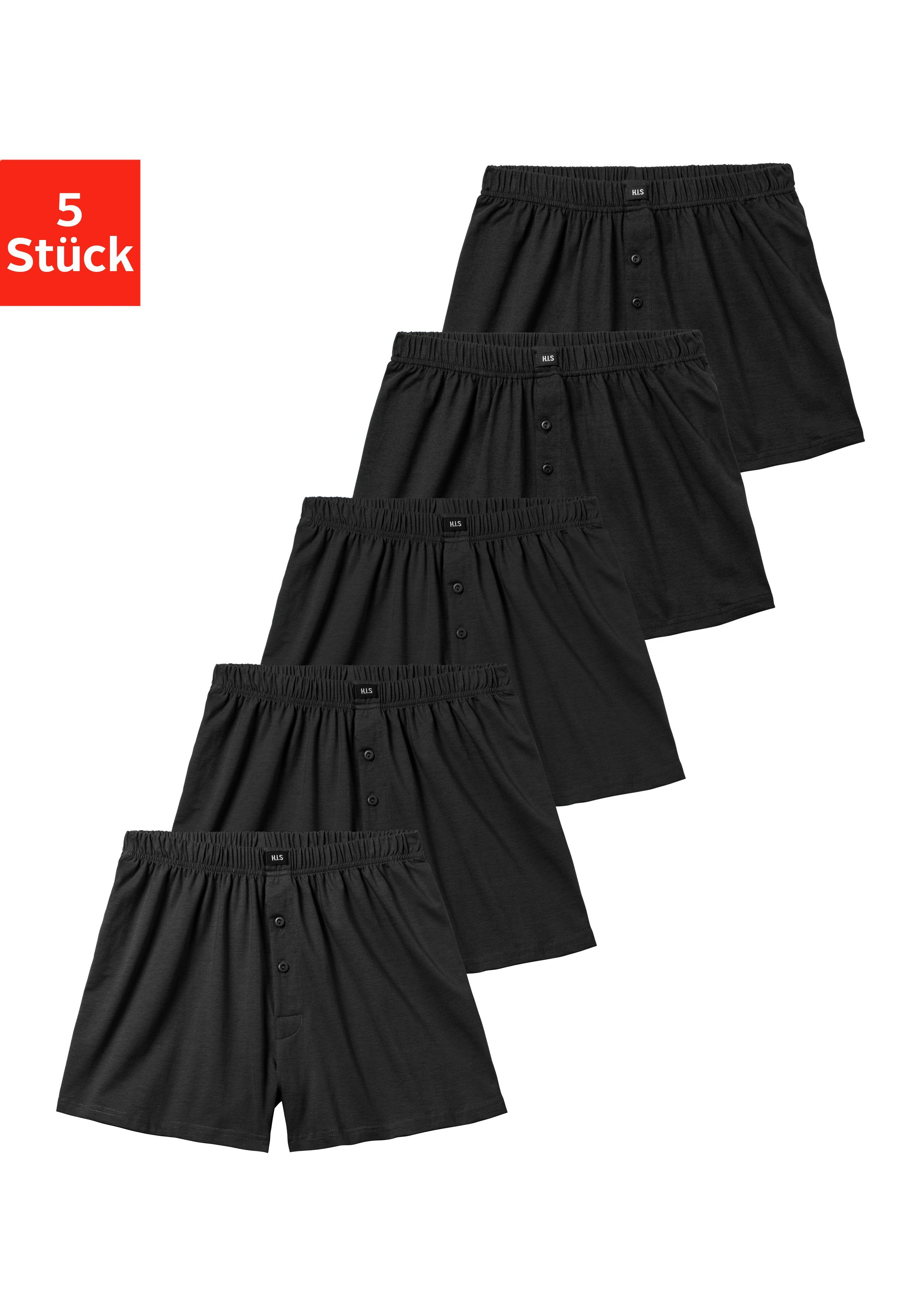 H.I.S Weiter Boxer "Herren Boxer", 5 Stk. weite Passform, Komfortbund, aus günstig online kaufen