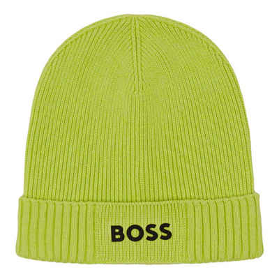 BOSS Beanie Asic Beanie-X mit aufgesetztem BOSS Gummi-Logo