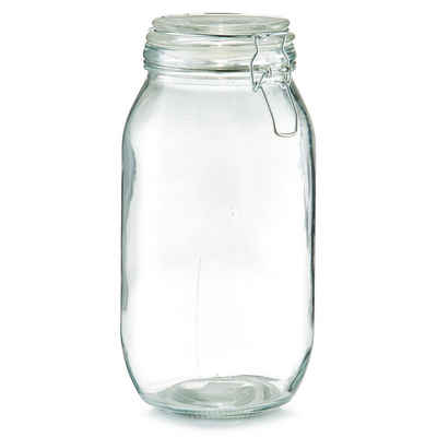 Zeller Present Vorratsglas Vorratsglas mit Bügelverschluss 2000 ml, Glas, (Stück, 1-tlg), Vorratsdose Lebensmittelaufbewahrung