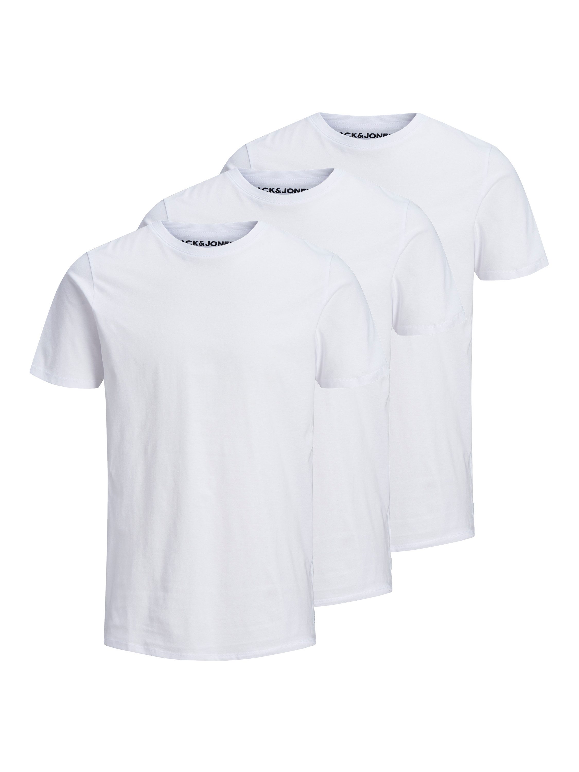 Rundhalsshirt JJEORGANIC BASIC TEE SS O-NE 3PK MP NOOS
