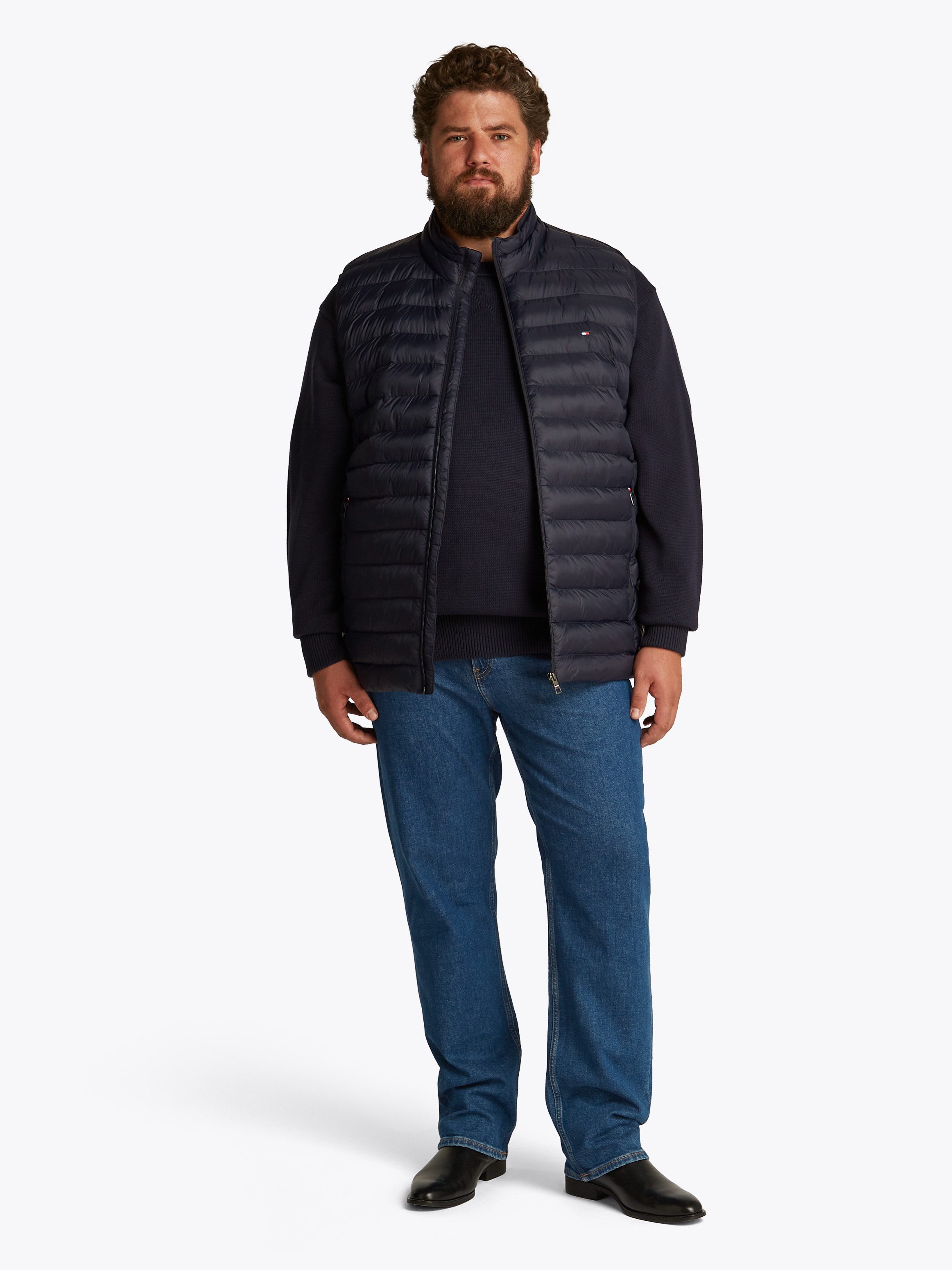 Tommy Hilfiger Big & Tall Steppweste BT-PACKABLE RECYCLED VEST-B in Großen Größen, Logostickerei