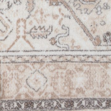 Teppich Wohnzimmerteppich im orientalischen Stil gemütlich beige, Teppich-Traum, rechteckig, Je nach Licht heller-dunkler, Rückseite: „dot backing“ rutschfest