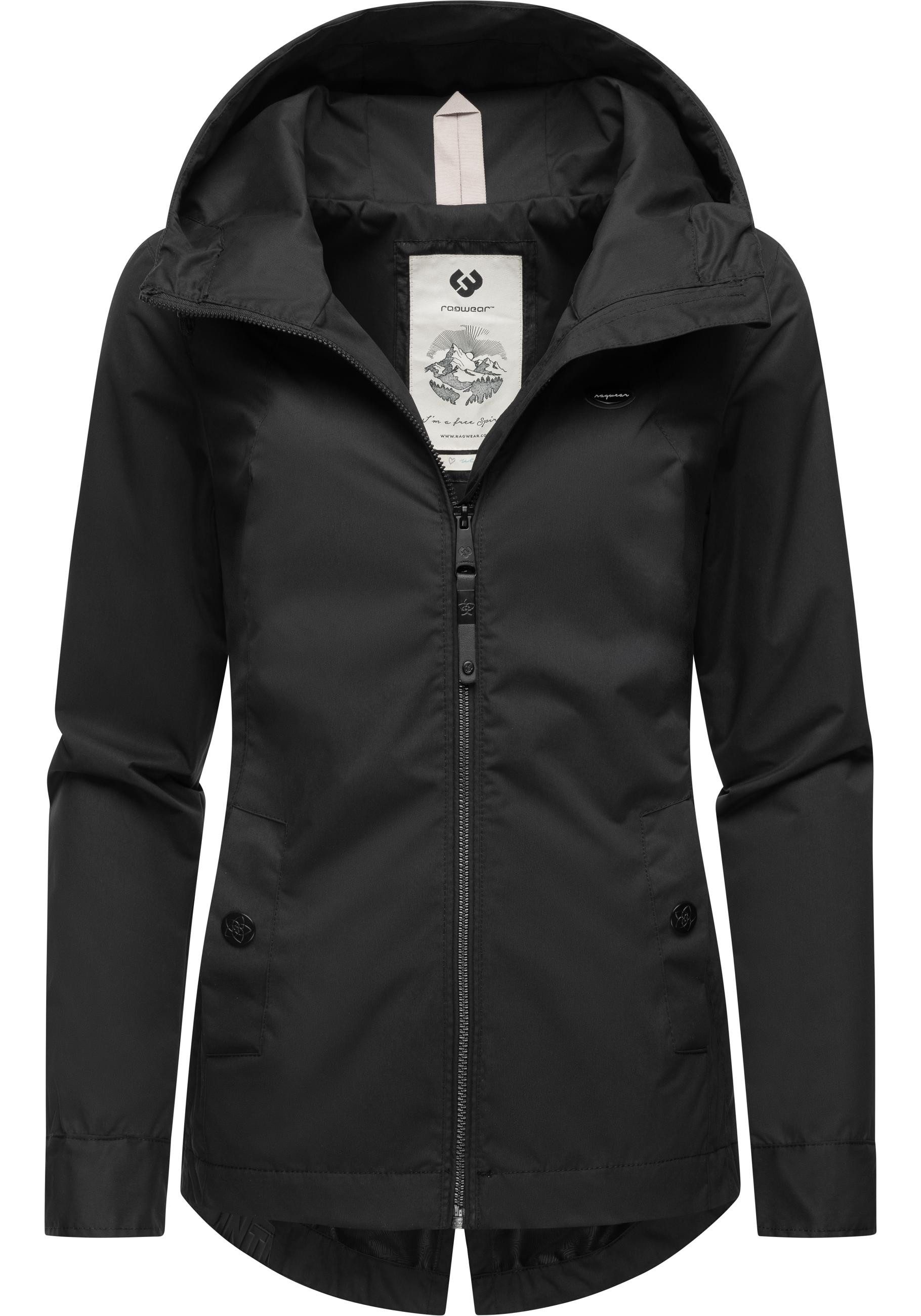 Ragwear Outdoorjacke Monade Übergang stylische Übergangsjacke mit großer Kapuze