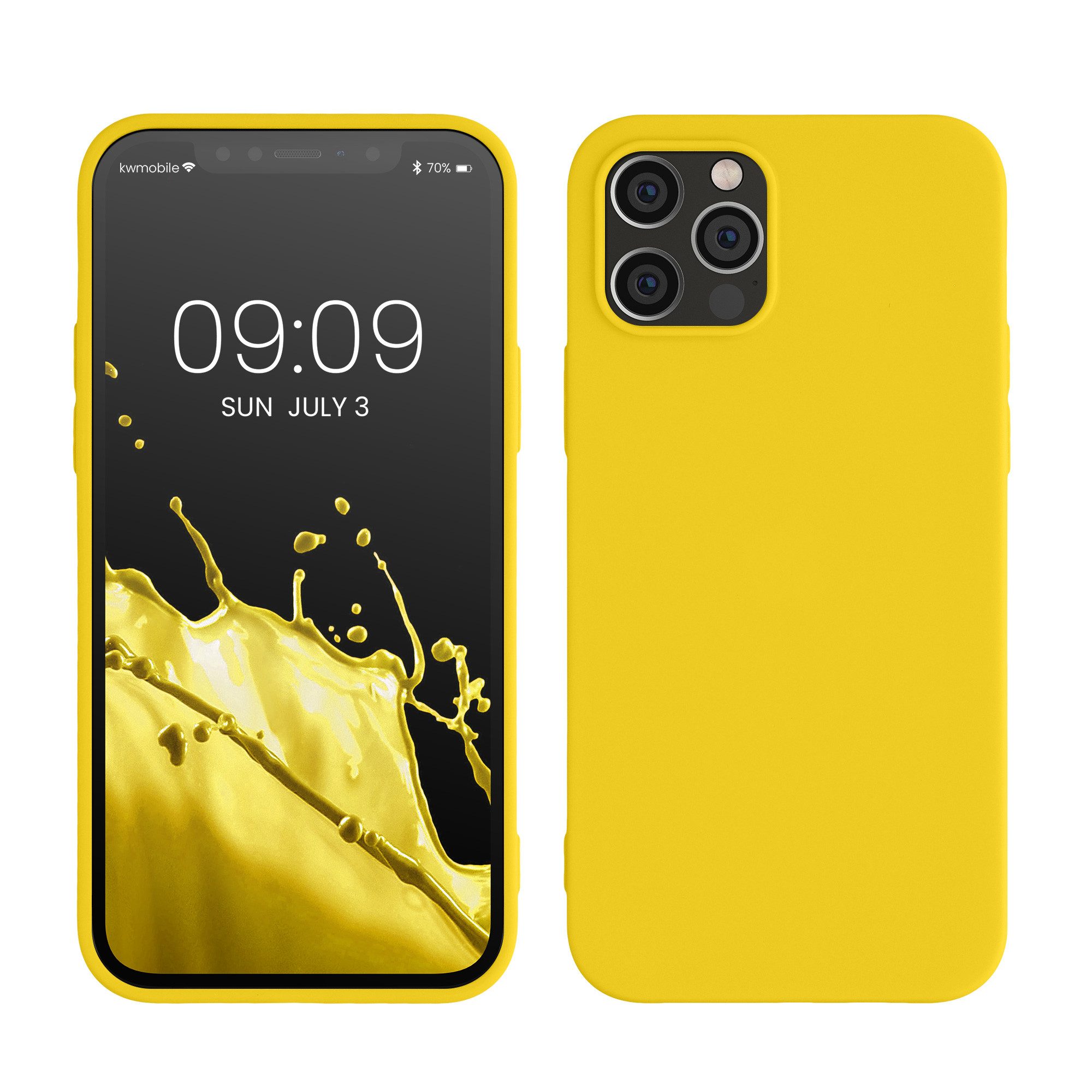 kwmobile Handyhülle Hülle für Apple iPhone 12 / 12 Pro, Hülle Silikon - Soft Handyhülle - Handy Case Cover
