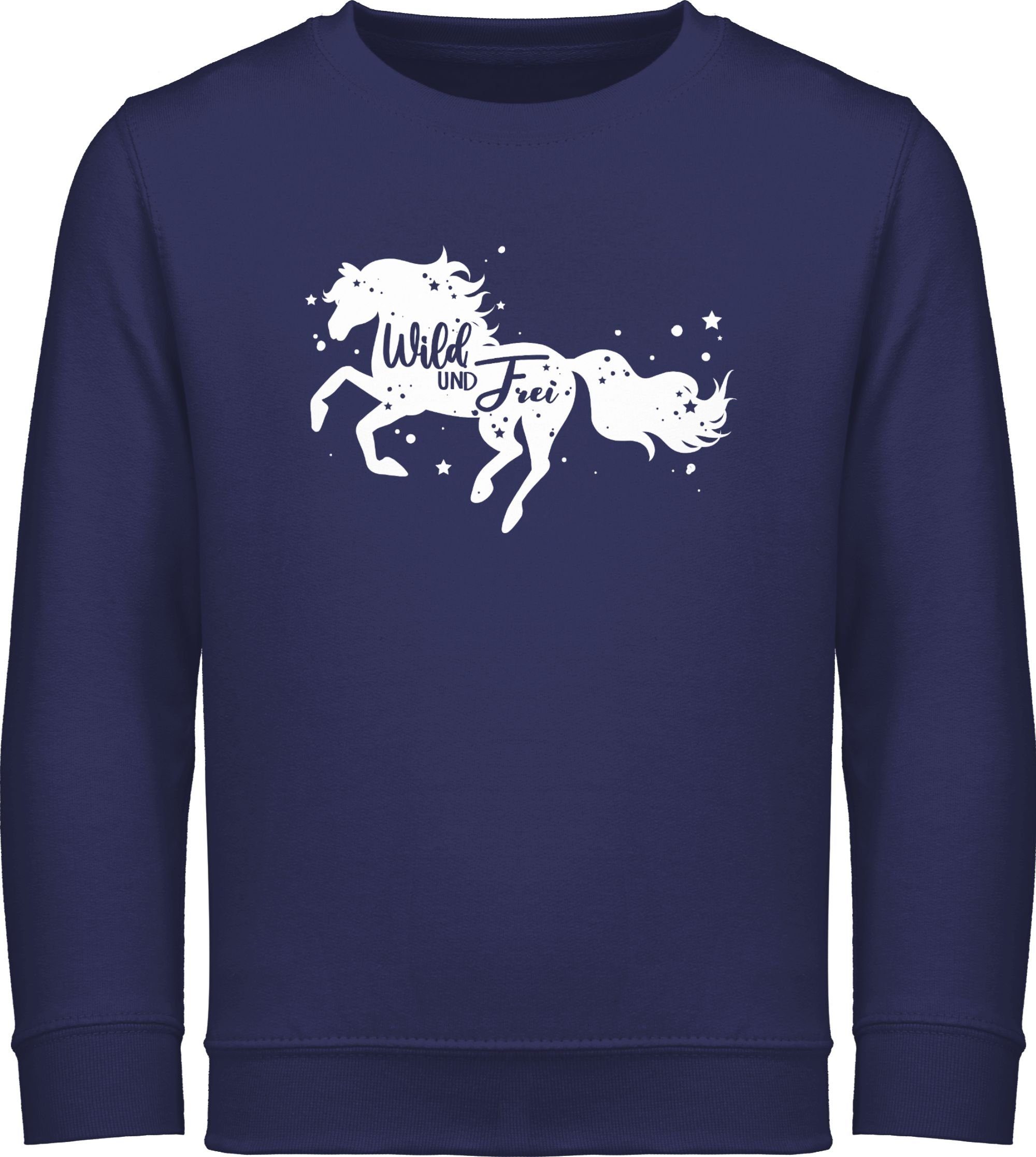 Sweatshirt Wild und Frei Pferdemotiv