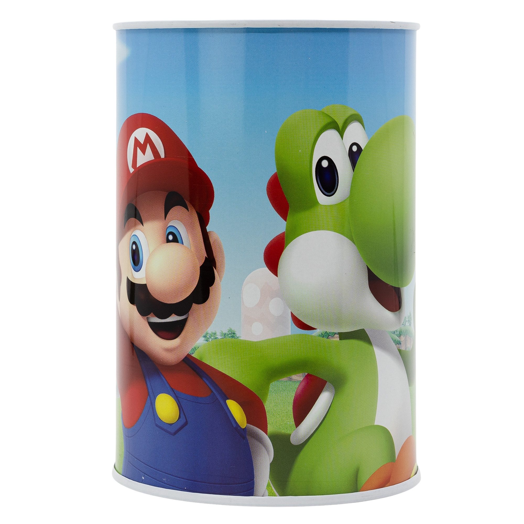 Super Mario Spardose Super Mario Luigi Yoshi Kinder XL Spardose aus Weißblech 1000 ml – Bild 2 von 4