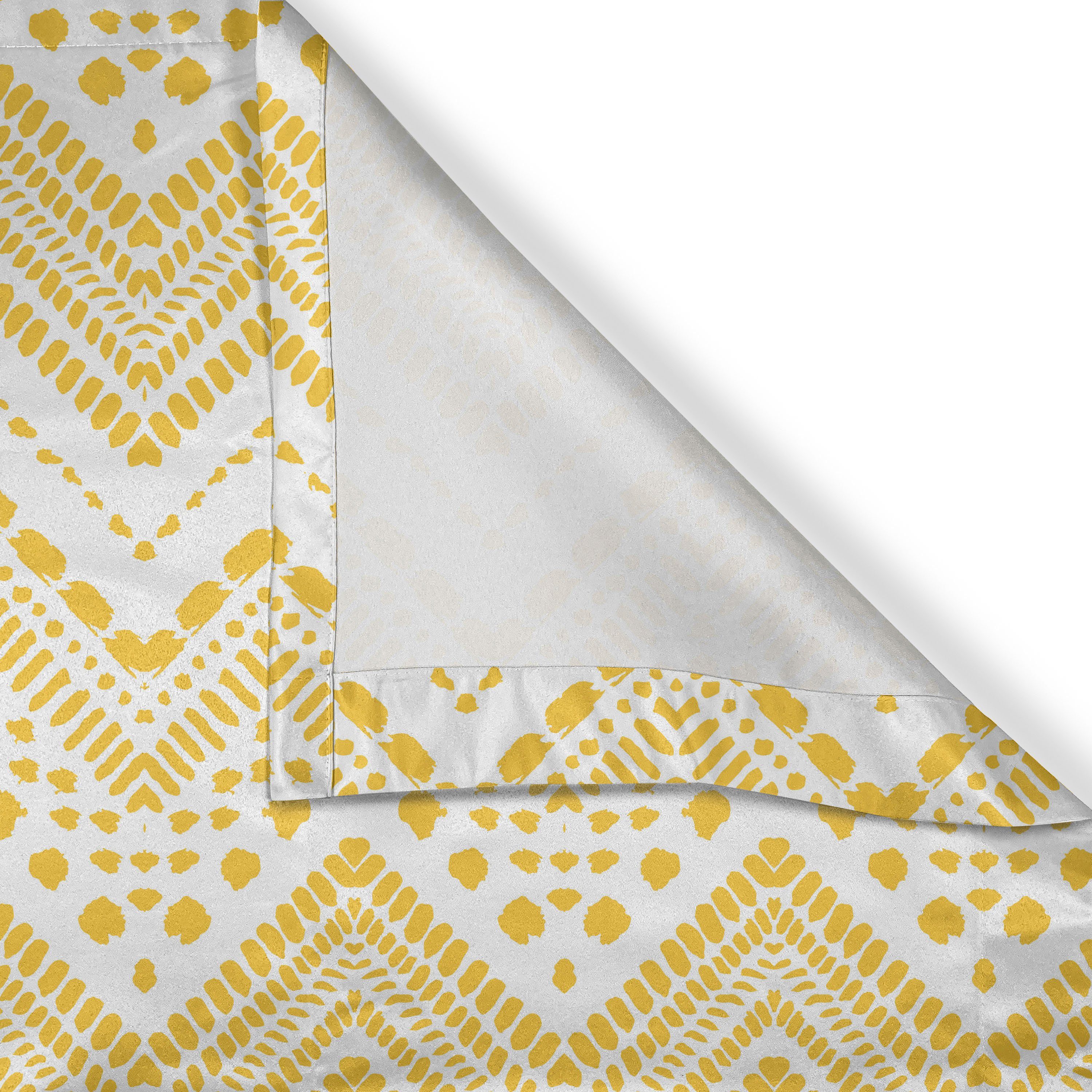 Gardine Chevron Aztec Muster Dekorative für 2-Panel-Fenstervorhänge Schlafzimmer Yellow Abakuhaus, Wohnzimmer,