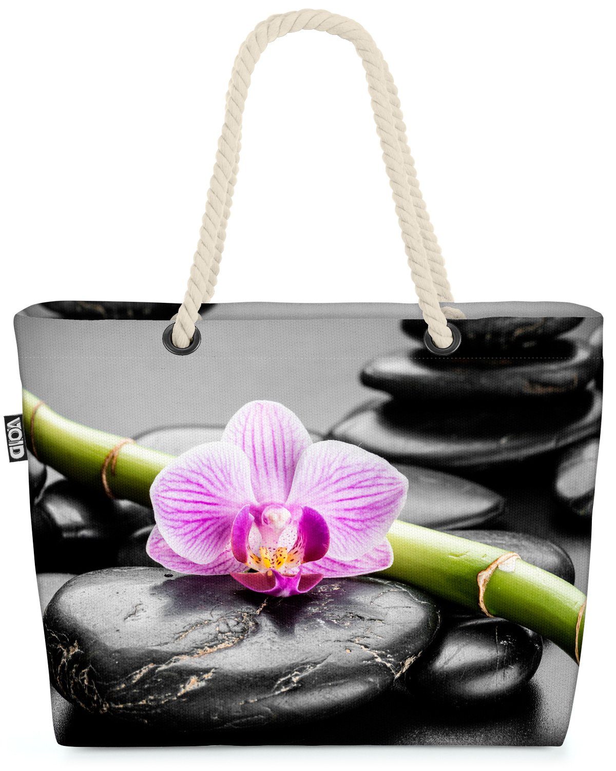 VOID Strandtasche (1-tlg), Zen Steine Zen Orchideen Steine Spa Spa Orchideen Wellness Orchideen
