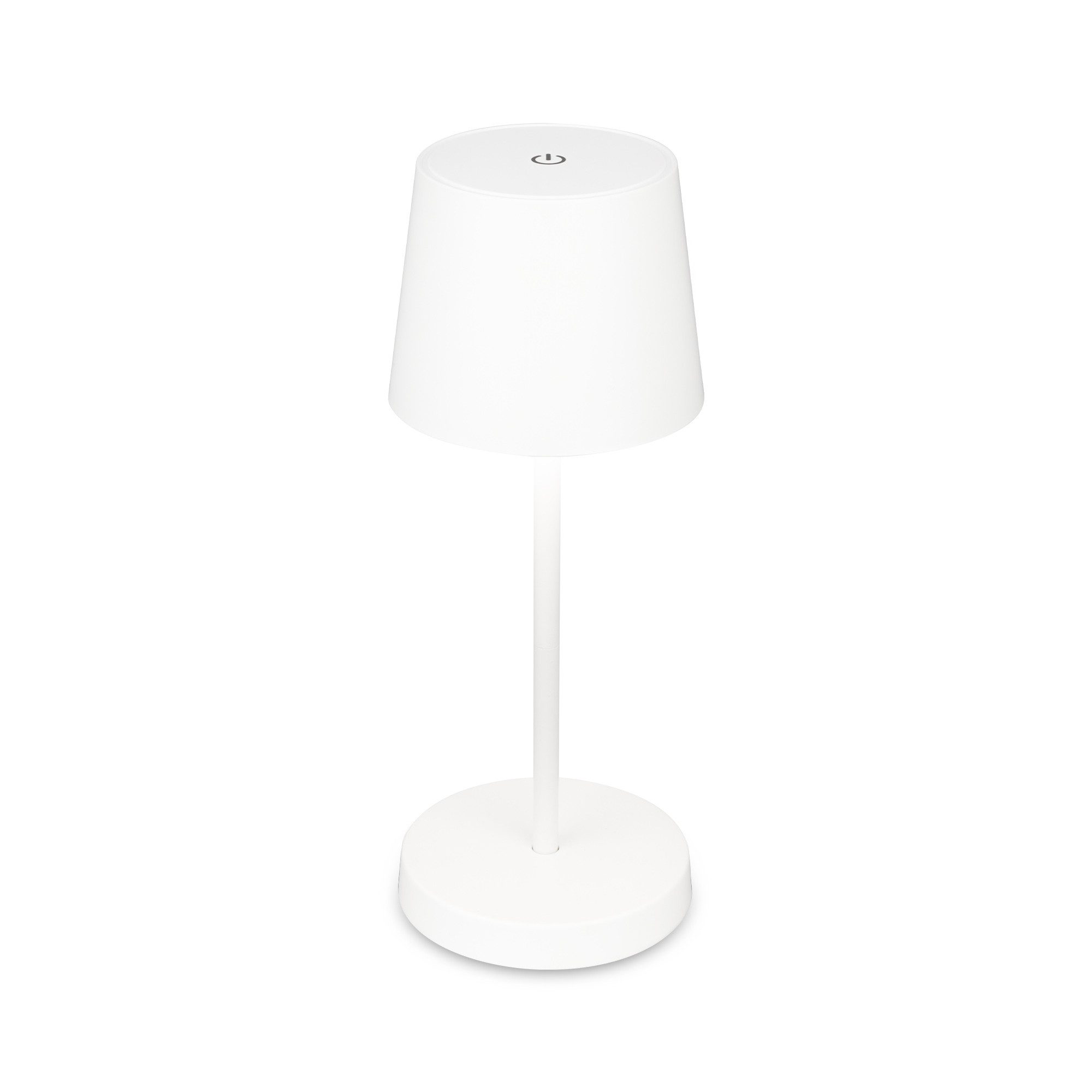 Briloner Leuchten Tischleuchte LED Tischlampe kabellos akku dimmbar In-/Outdoor Wohnzimmer, LED fest integriert, 3.000K - Warmweiß, mit Akku, In-/Outdoor, USB-C, warmweiß, IP44, weiß, 35 cm