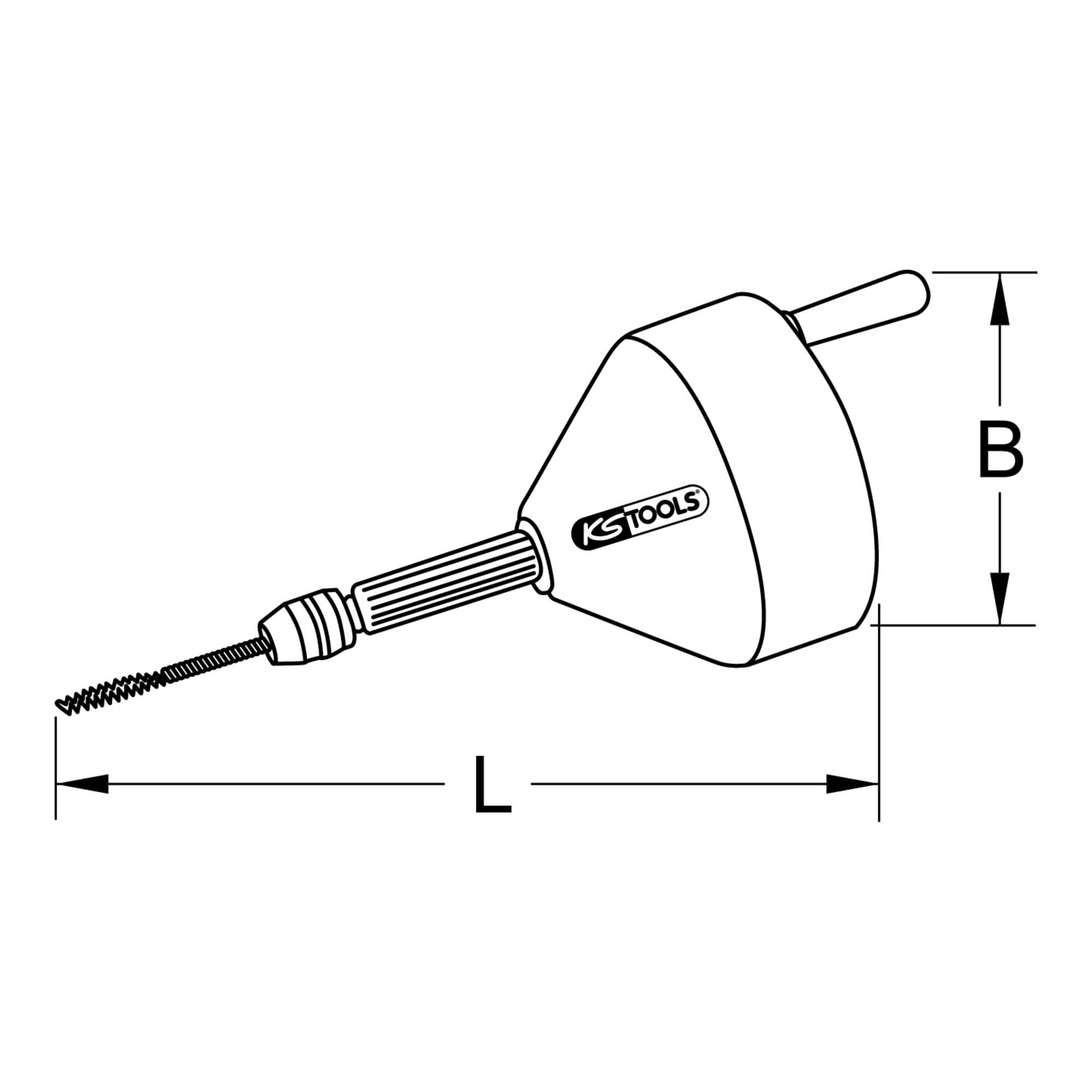 KS Tools Rohrreinigungsmaschine KS Tools Rohrreinigungsgerät, Ø 9,6mm