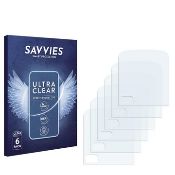 Savvies Schutzfolie für SanDisk Clip Sport Go, Displayschutzfolie, 6 Stück, Folie klar