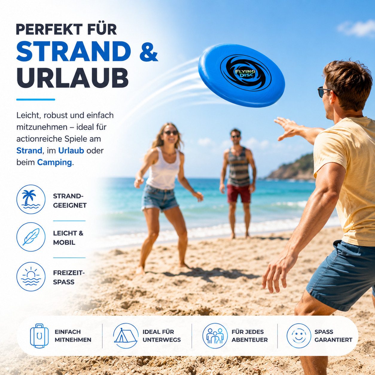TK Gruppe Wurfscheibe Frisbee Wurfscheibe – Wurfring Garten-, Strand- & Outdoor-Spielzeug