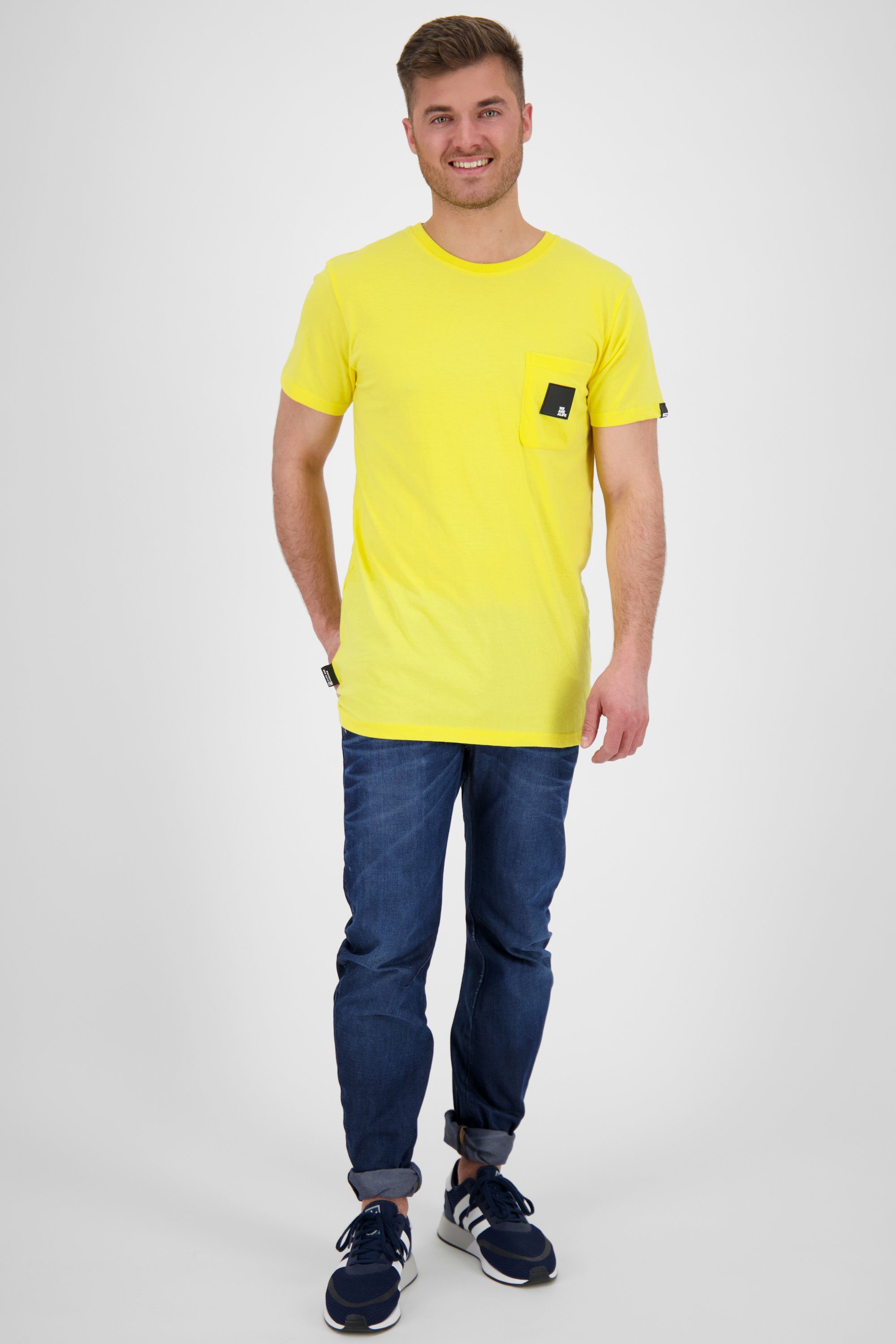 T-Shirt Logo Kickin & Herren T-Shirt Alife lime PocketAK