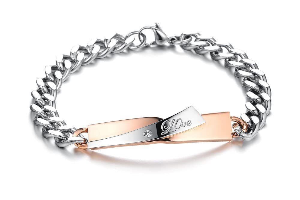 Kim Johanson Armband Set Partner Armband Love Gold + Schwarz (Set), Pärchen günstig online kaufen