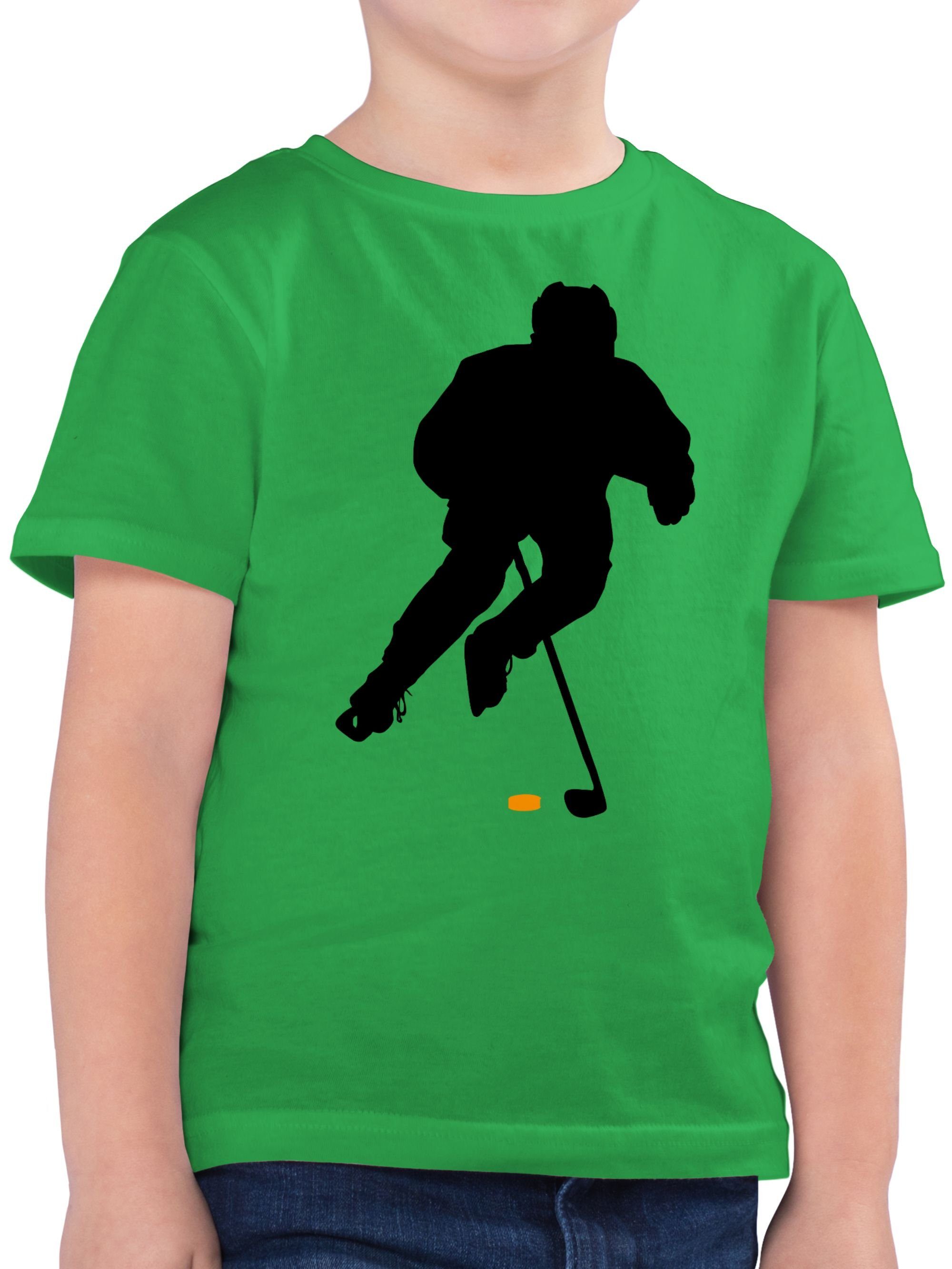 Shirtracer T-Shirt Eishockey Spieler Kinder Sport Kleidung 3 Grün
