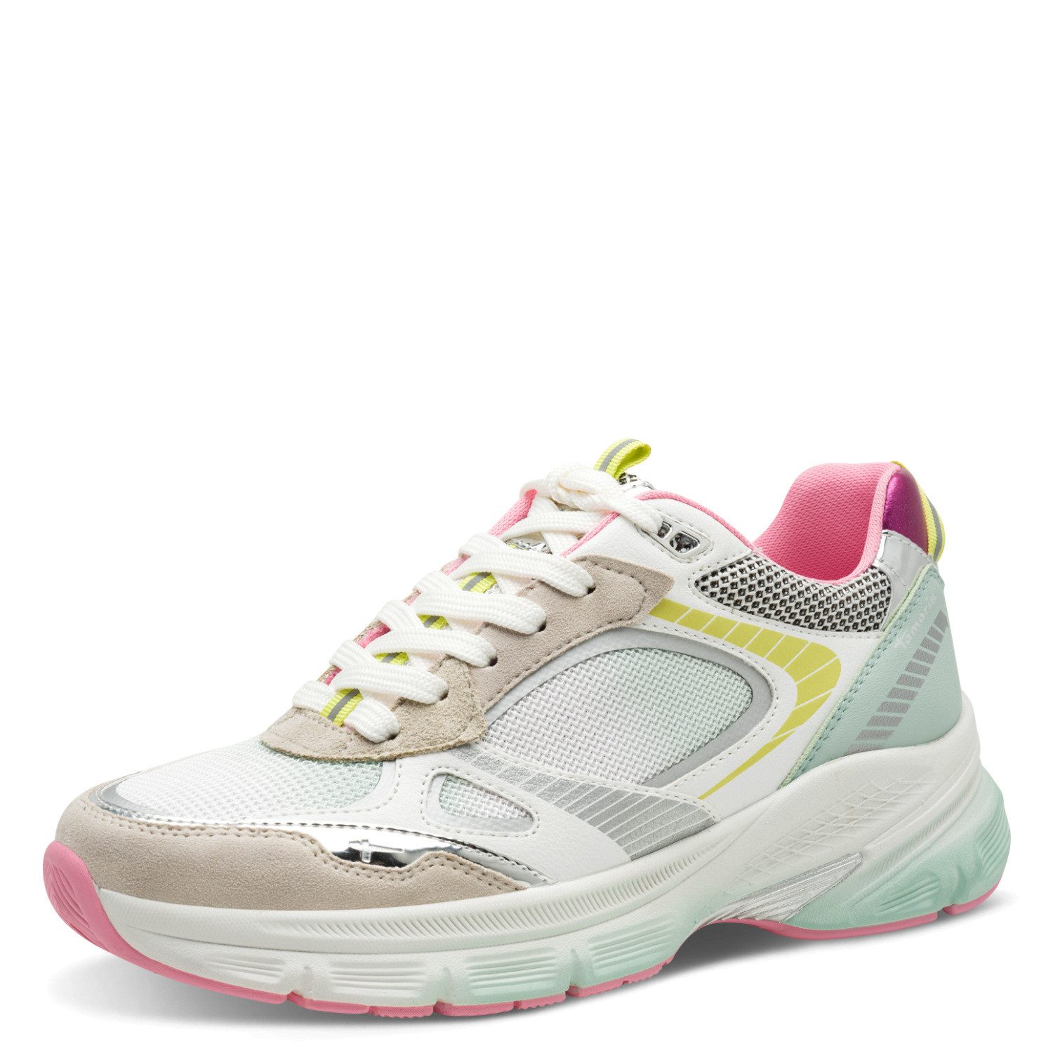 Tamaris Plateausneaker, Freizeitschuh, Halbschuh, Schnürschuh in farbenfrohen Design