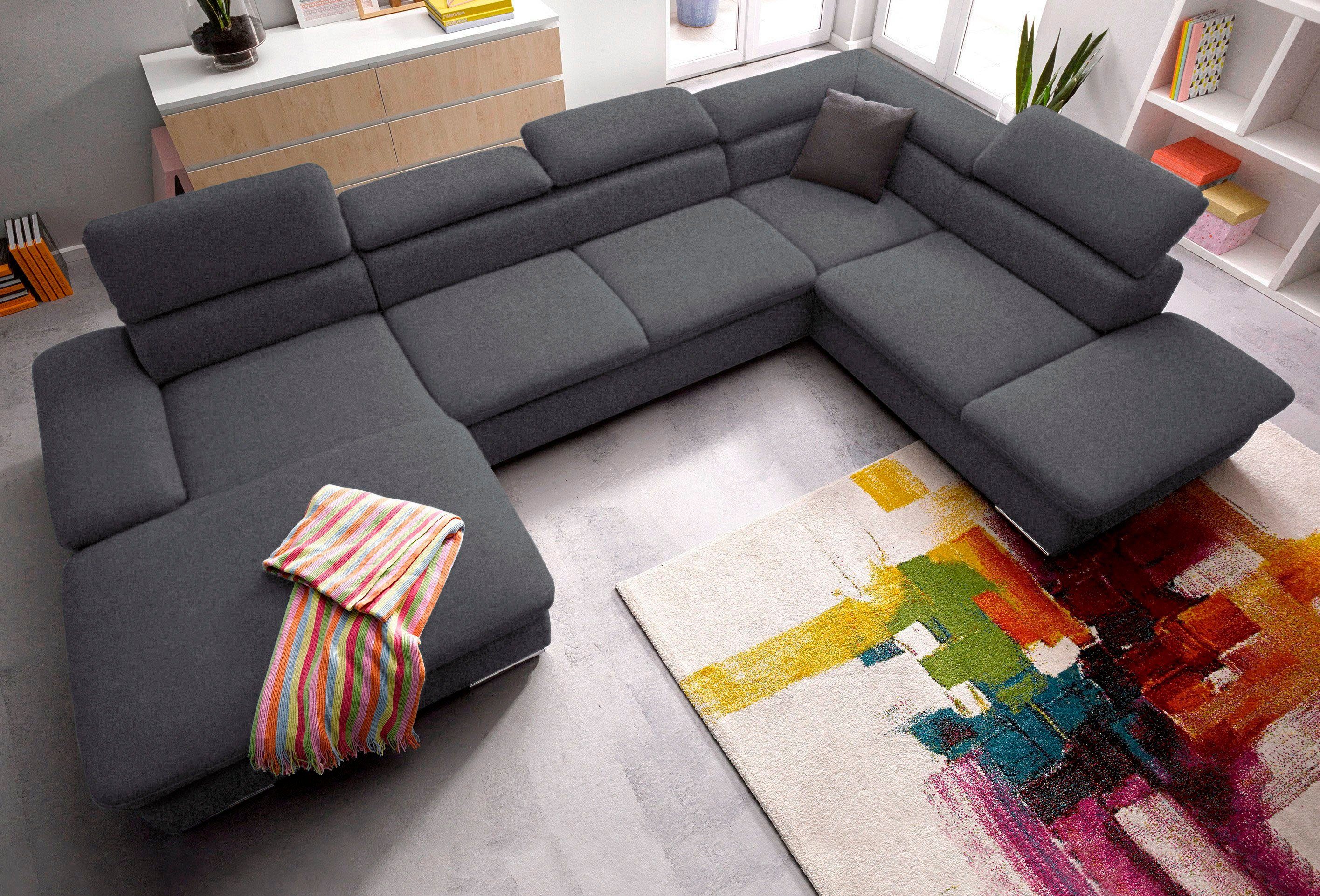 sit&more Wohnlandschaft "Savoni U-Form" wahlweise mit Bettfunktion günstig online kaufen