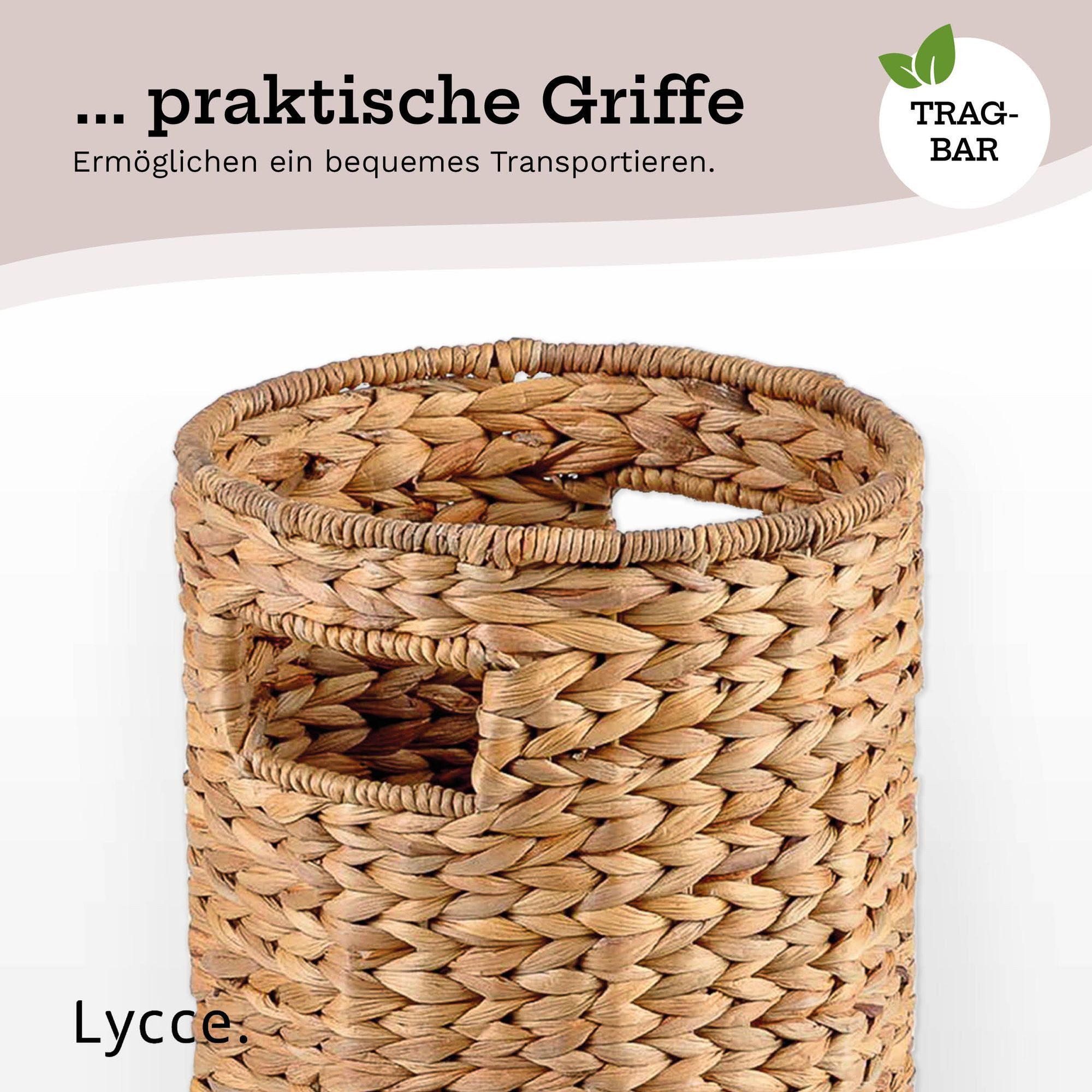 Lycce Schirmständer Regenschirmständer aus Wasserhyazinthen-Geflecht