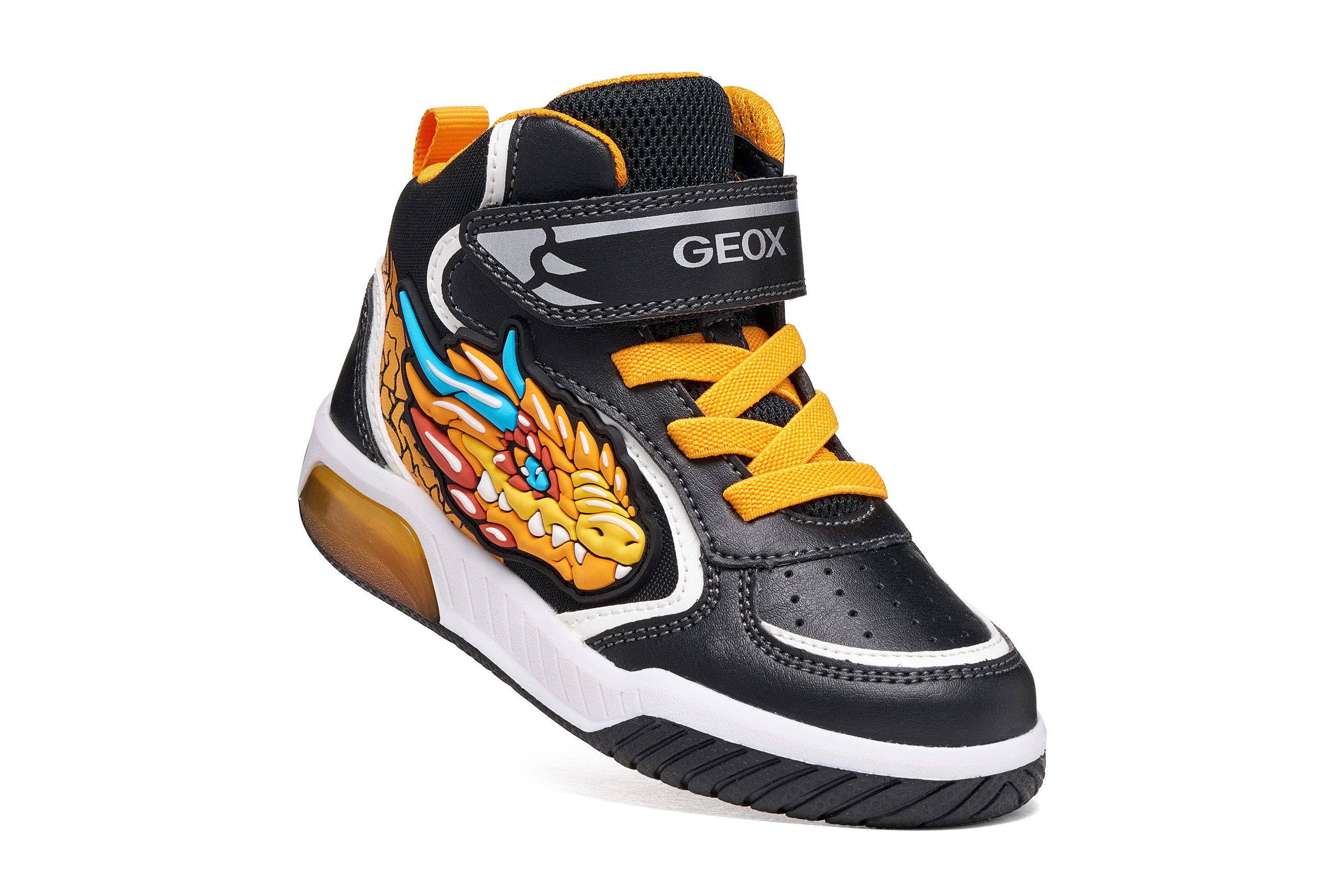 Geox J INEK BOY - Blinkschuh Sneaker Motiv-Boots mit Blinkfunktion, Größenschablone zum Download – Bild 4 von 5