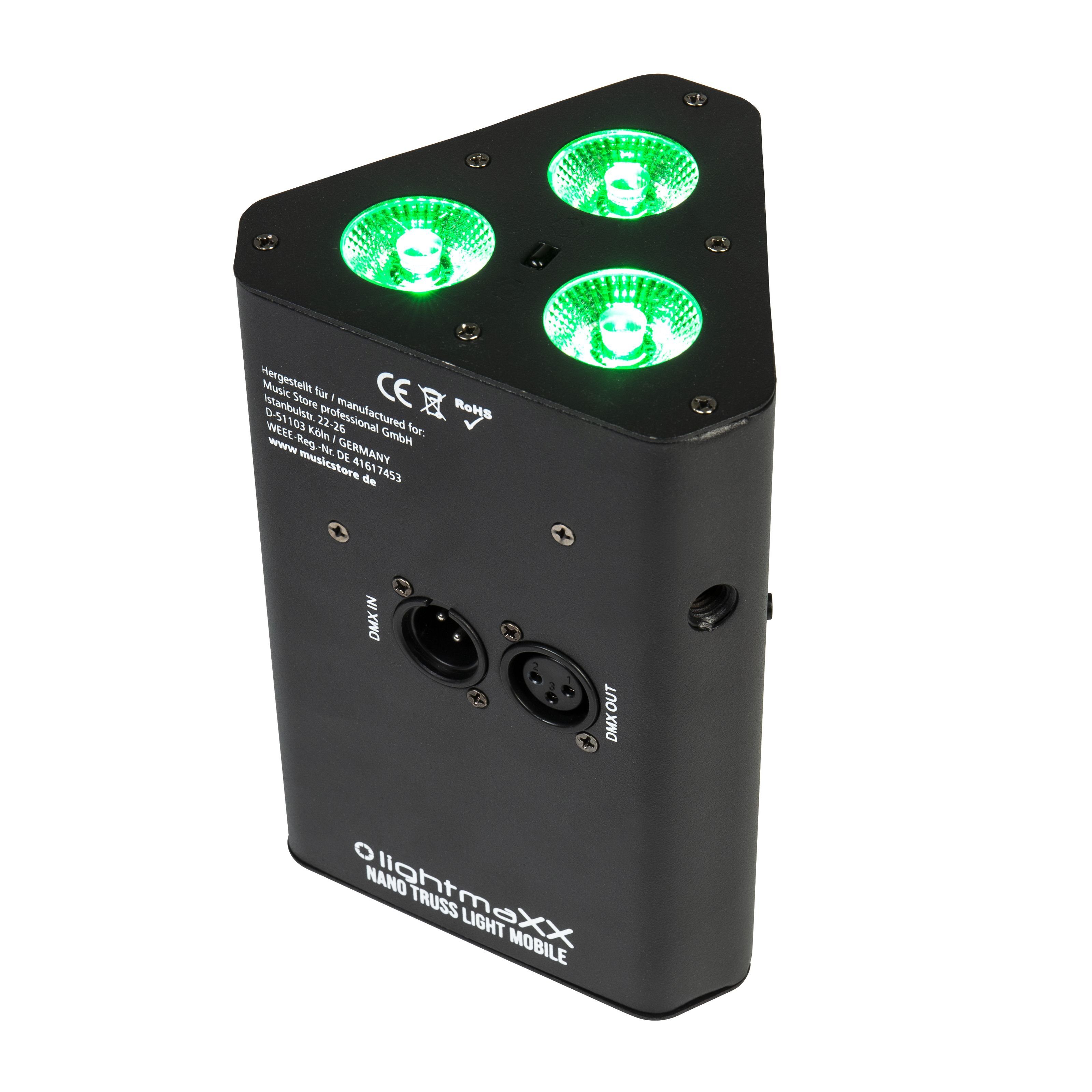 lightmaXX LED Scheinwerfer, Nano Truss Light Mobile MKII, Akkubetriebener LED Scheinwerfer, RGBW