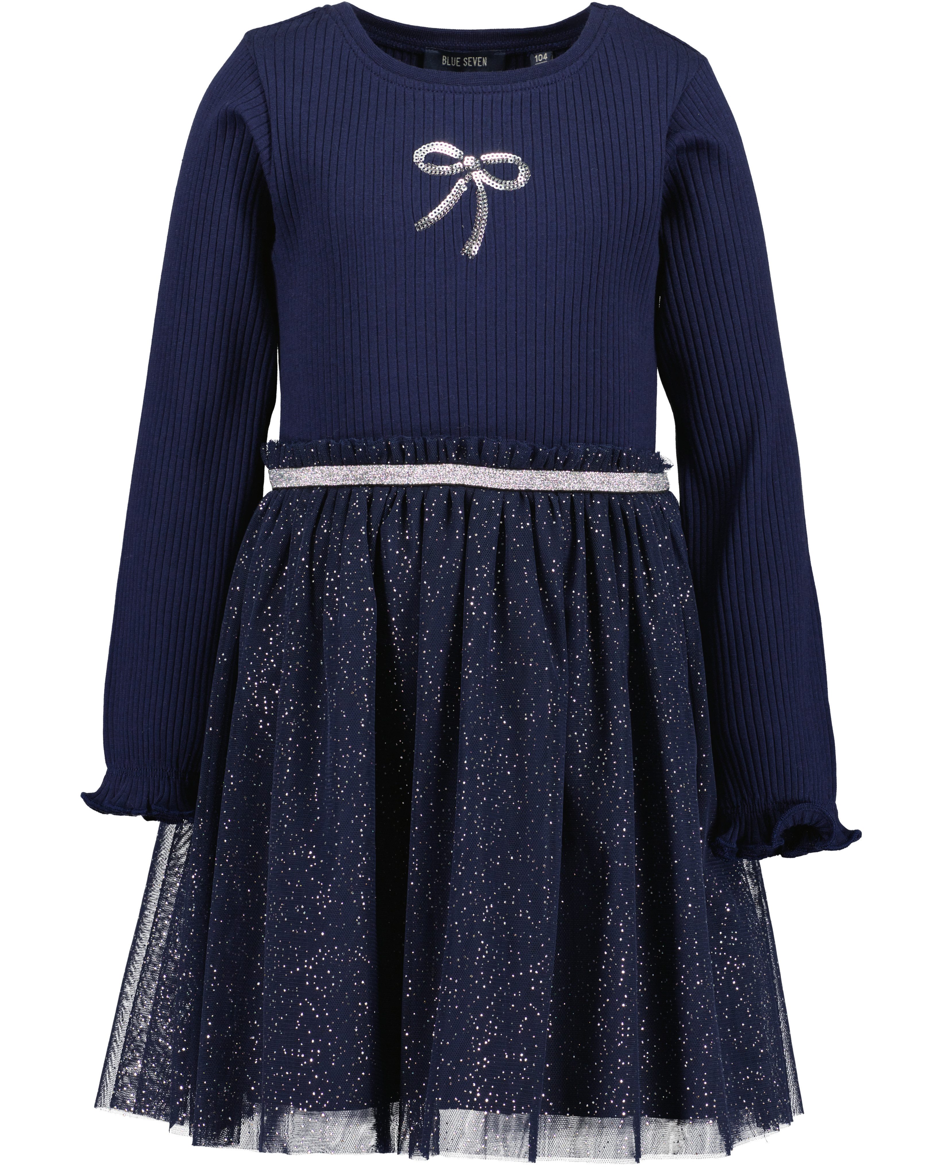 Blue Seven Jerseykleid mit aufgesetztem Tüllrock mit Paillettendetails