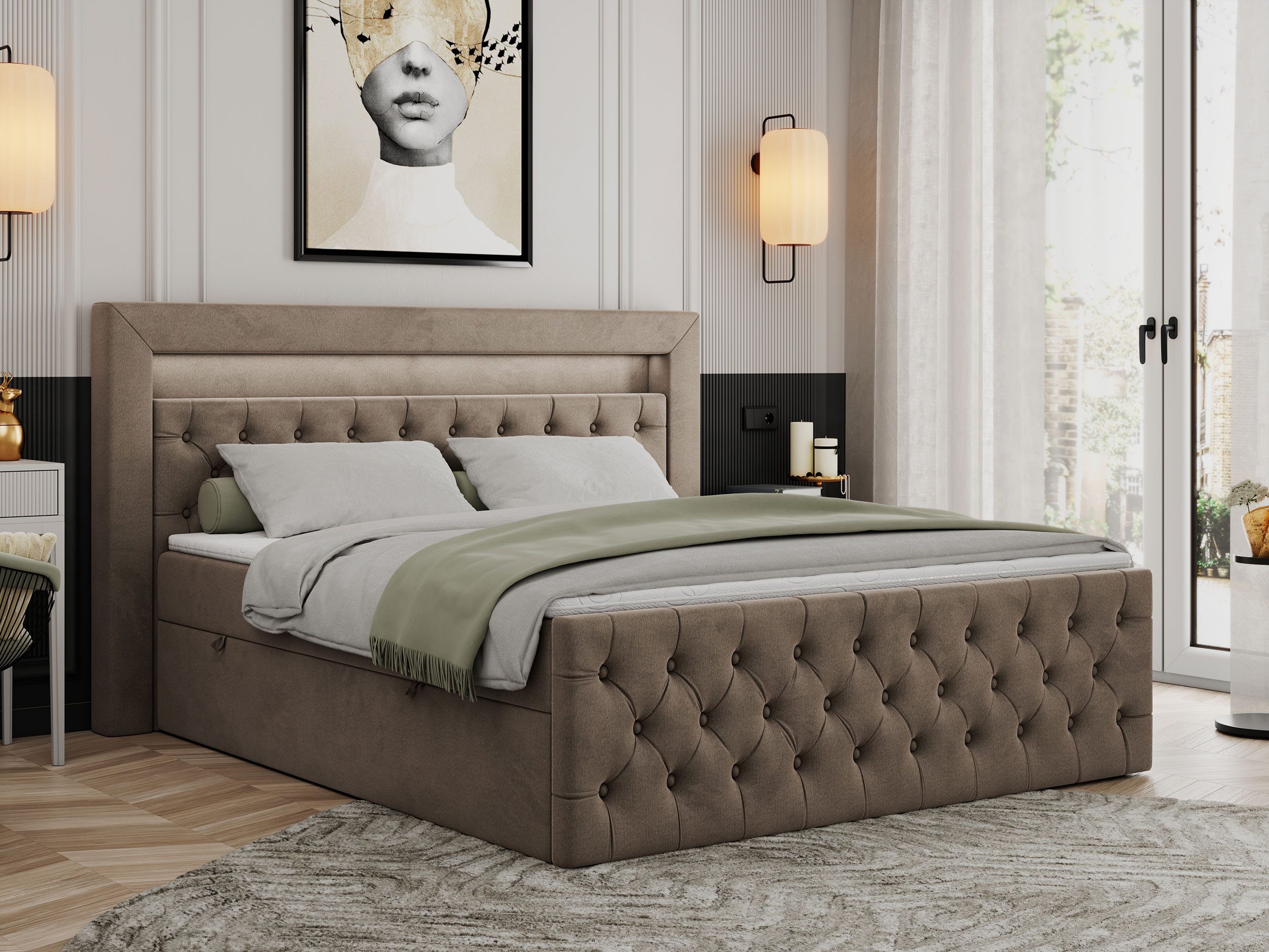 MKS MÖBEL Boxspringbett GOLD9 (Set, Packung, günstig online kaufen