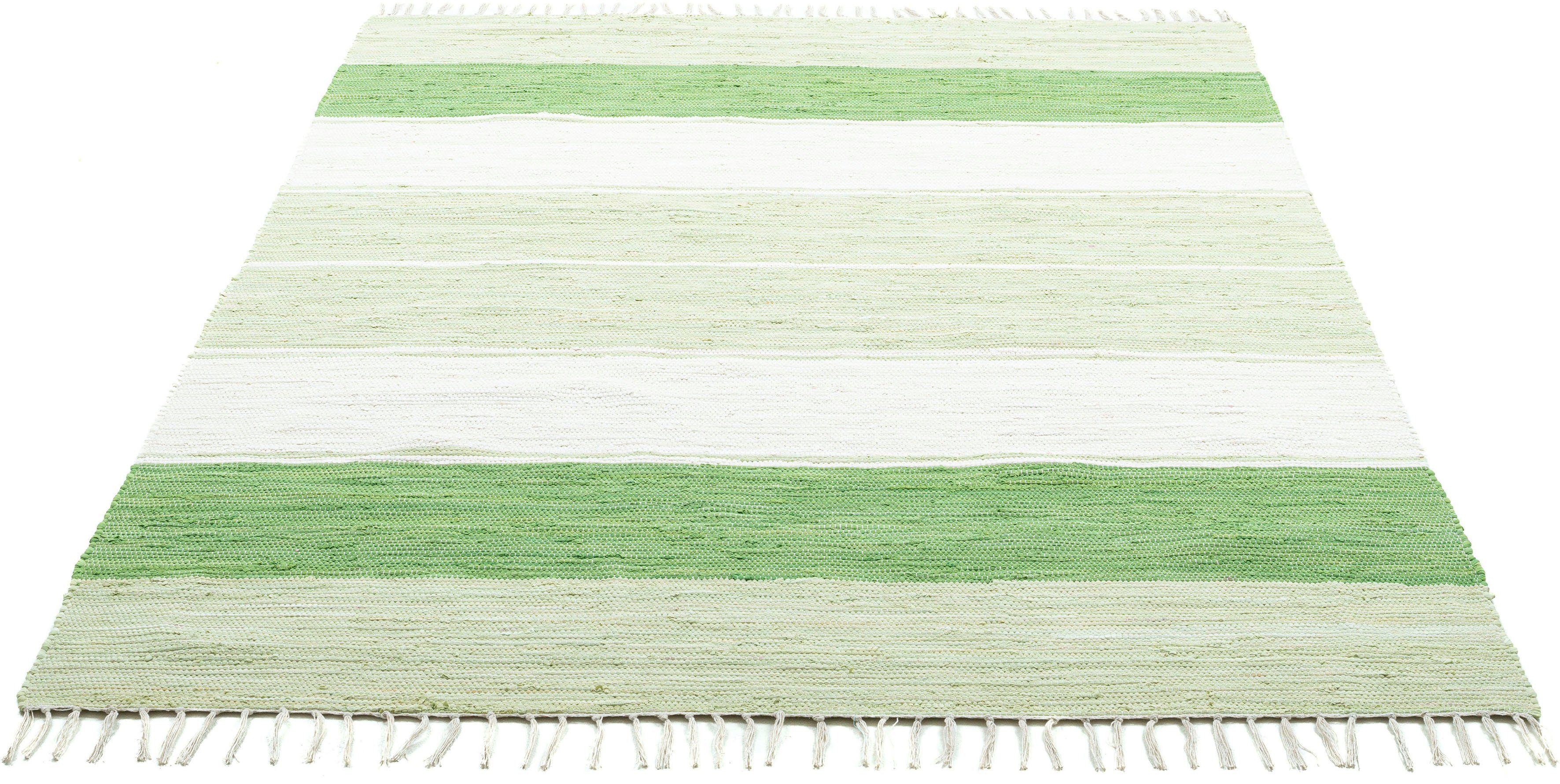 THEKO Teppich Stripe Cotton, rechteckig, Höhe: günstig online kaufen