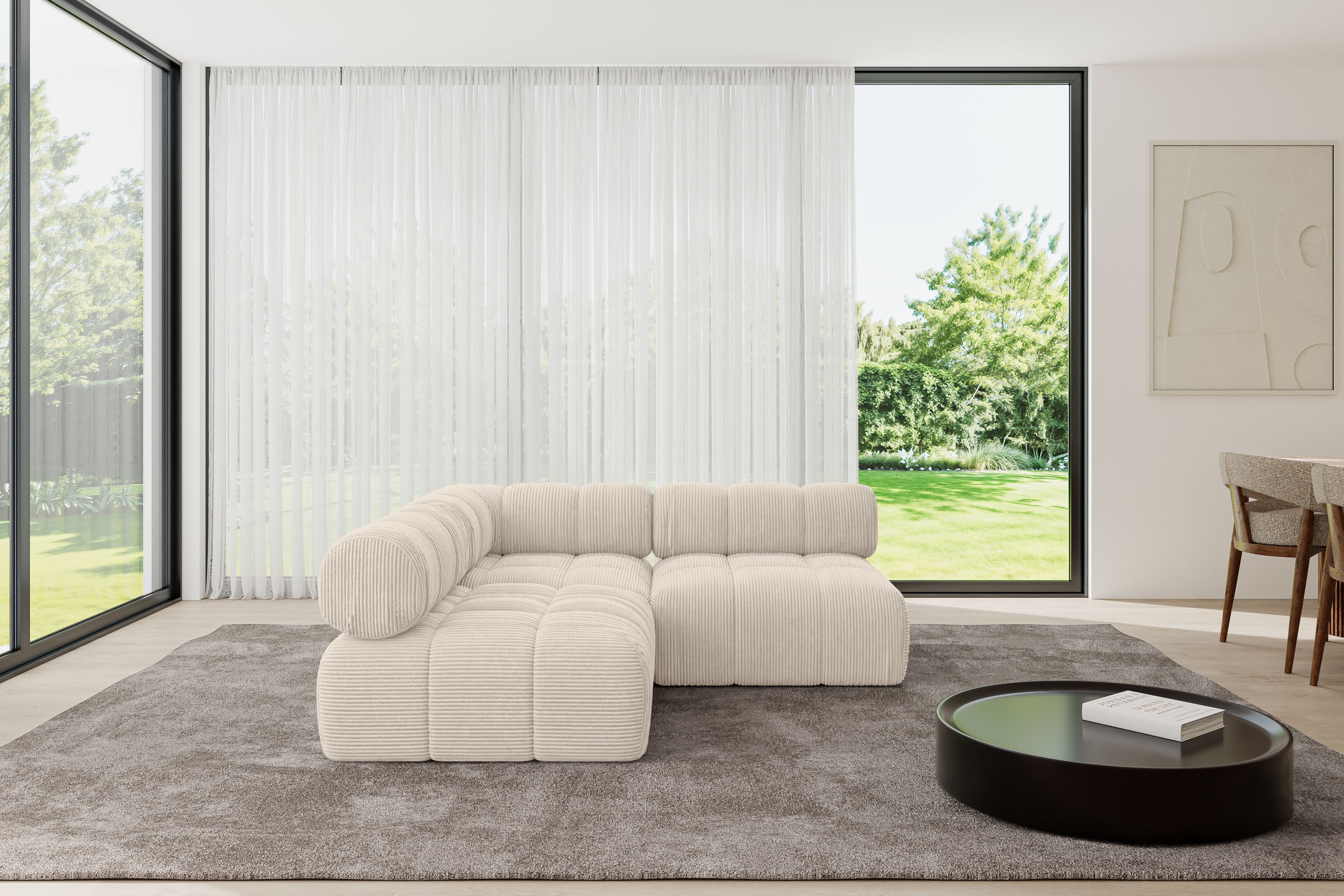 ALTDECOR Ecksofa Samaro-L1, Sofa Praktische Bequeme Funktionsecke Couch L-Form Eckcouch, Corner Sofa U-Form Vielseitige Sofa Wohnlandschaft Wohnzimmer