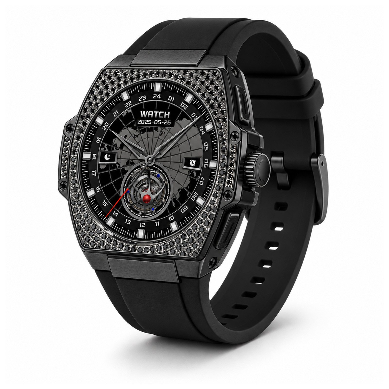 OUKITEL Smartwatch Herren mit 1,43-Zoll-AMOLED-Display, 450-mAh-Akku, IP68 Smartwatch (1,43 Zoll, Android IOS), Bluetooth-Telefonfunktion, Schlafüberwachung, SpO2, über 120 Sportmodi