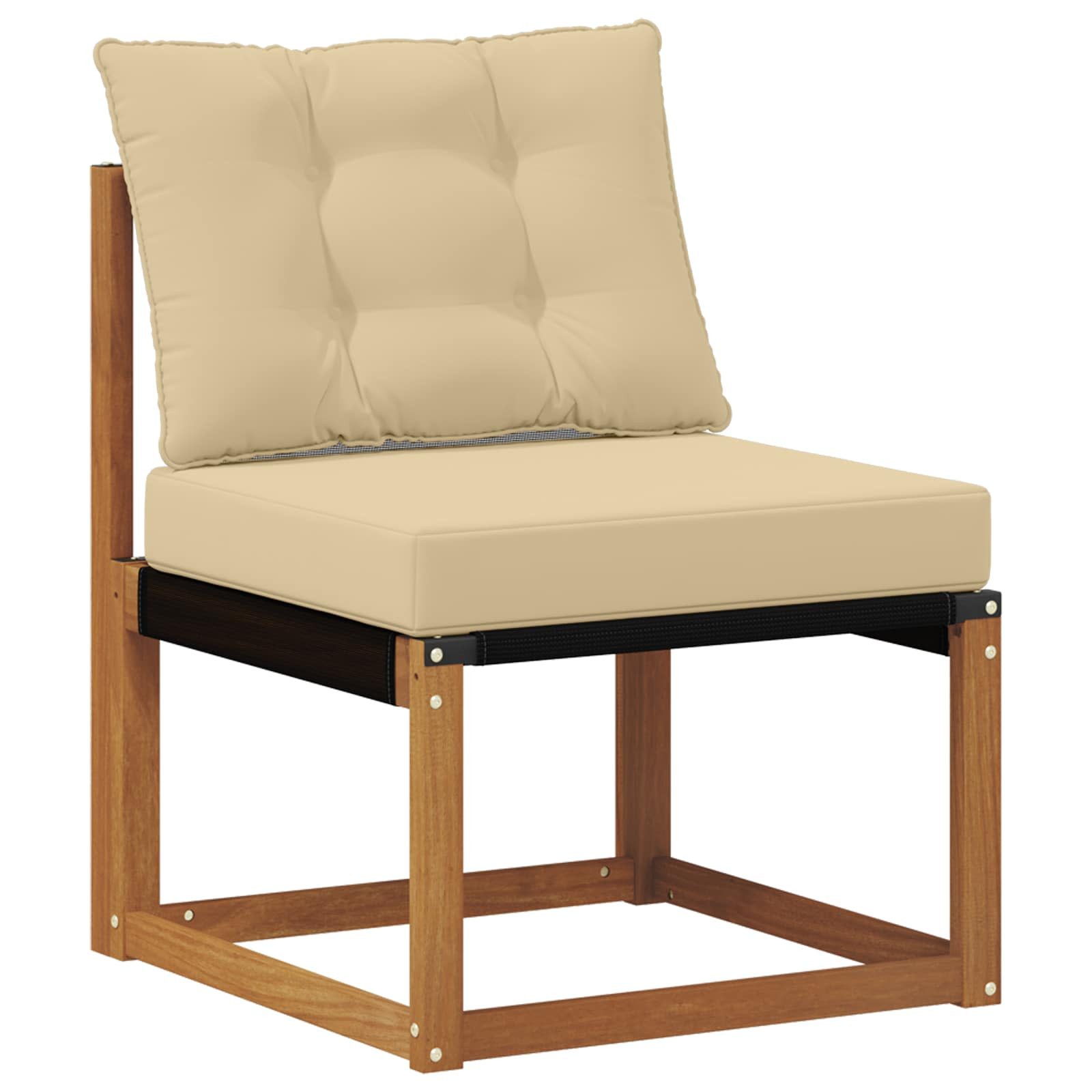 vidaXL Gartenlounge-Set Outdoor-Sofagarnitur 3 Stk. Natur und Beige, (3-tlg)
