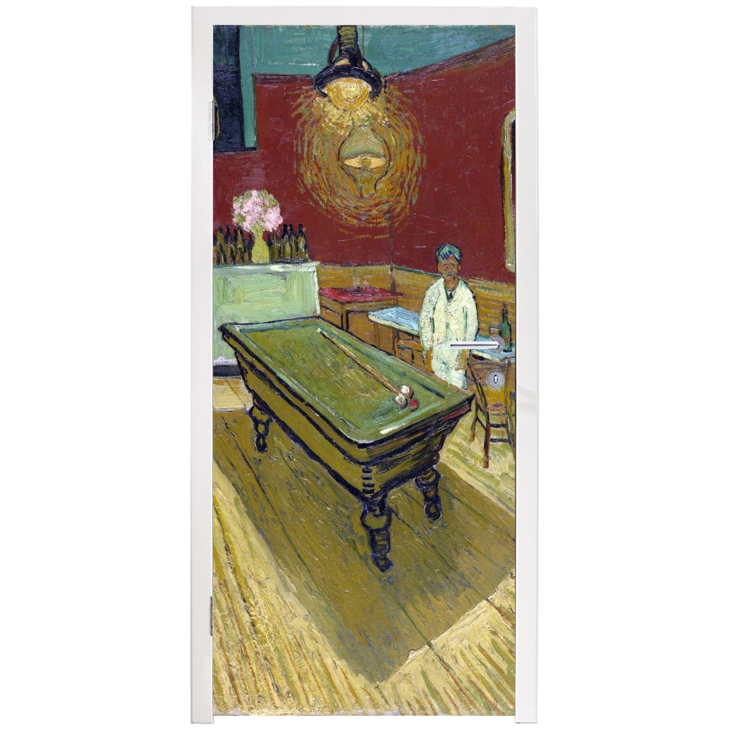 MuchoWow Türtapete Das - Fototapete Vincent bedruckt, cm St), Tür, für (1 Matt, Türaufkleber, van Nachtcafé Gogh, 75x205