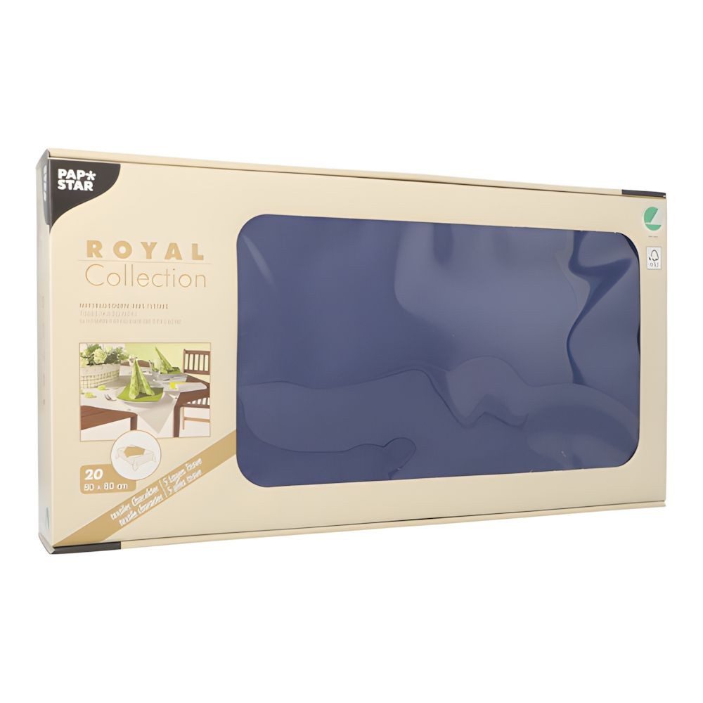 PAPSTAR Mitteldecke Mitteldecken, Tissue ROYAL Collection 80 cm x 80 cm dunkelblau 20 Stk