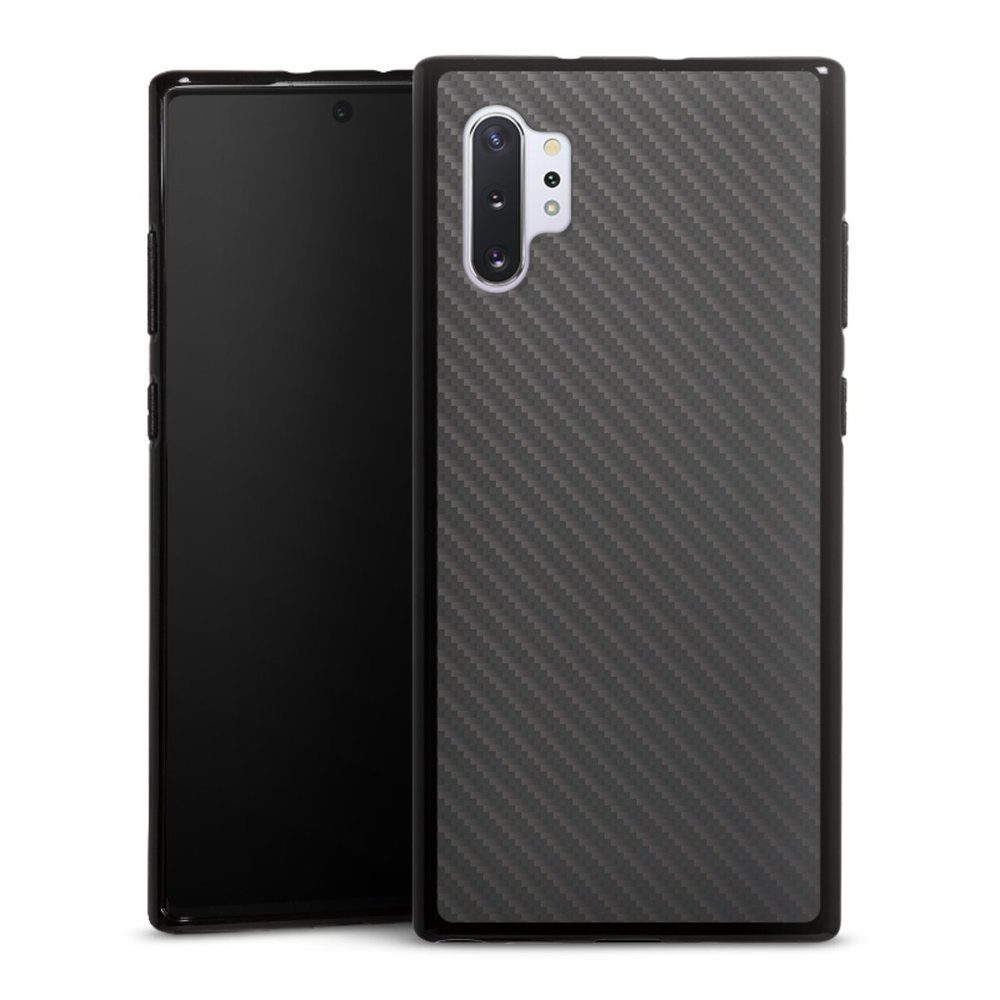 DeinDesign Handyhülle Metallic Look Muster Carbon Carbon, Samsung Galaxy  Note 10 Plus 5G Silikon Hülle Bumper Case