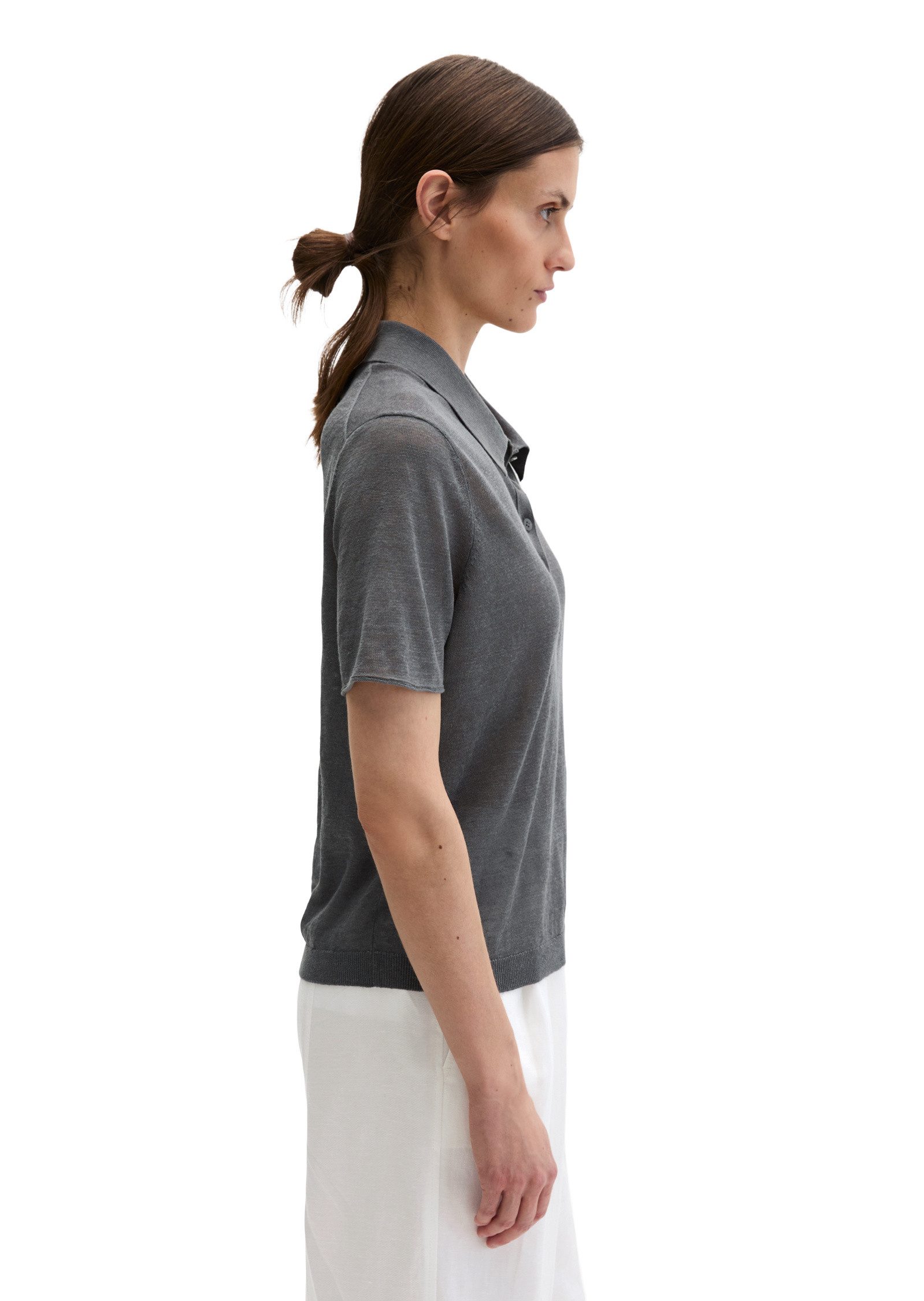 Marc O'Polo Polokragenpullover aus reinem Leinen