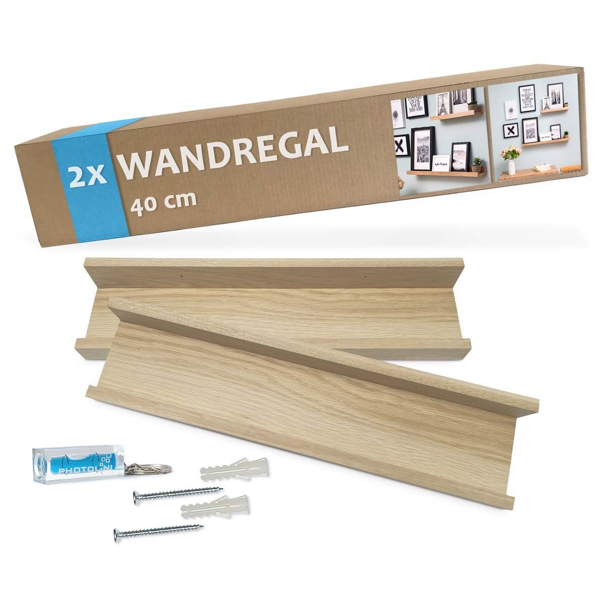 PHOTOLINI Wandregal Bilderleiste, Schweberegal 2er Set günstig online kaufen