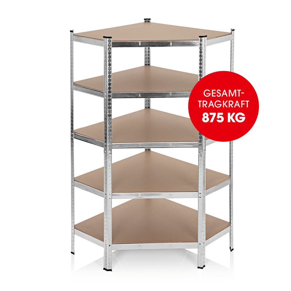 EASYmaxx Schwerlastregal Eckregal 180x90x40 cm, 1-tlg., günstig online kaufen