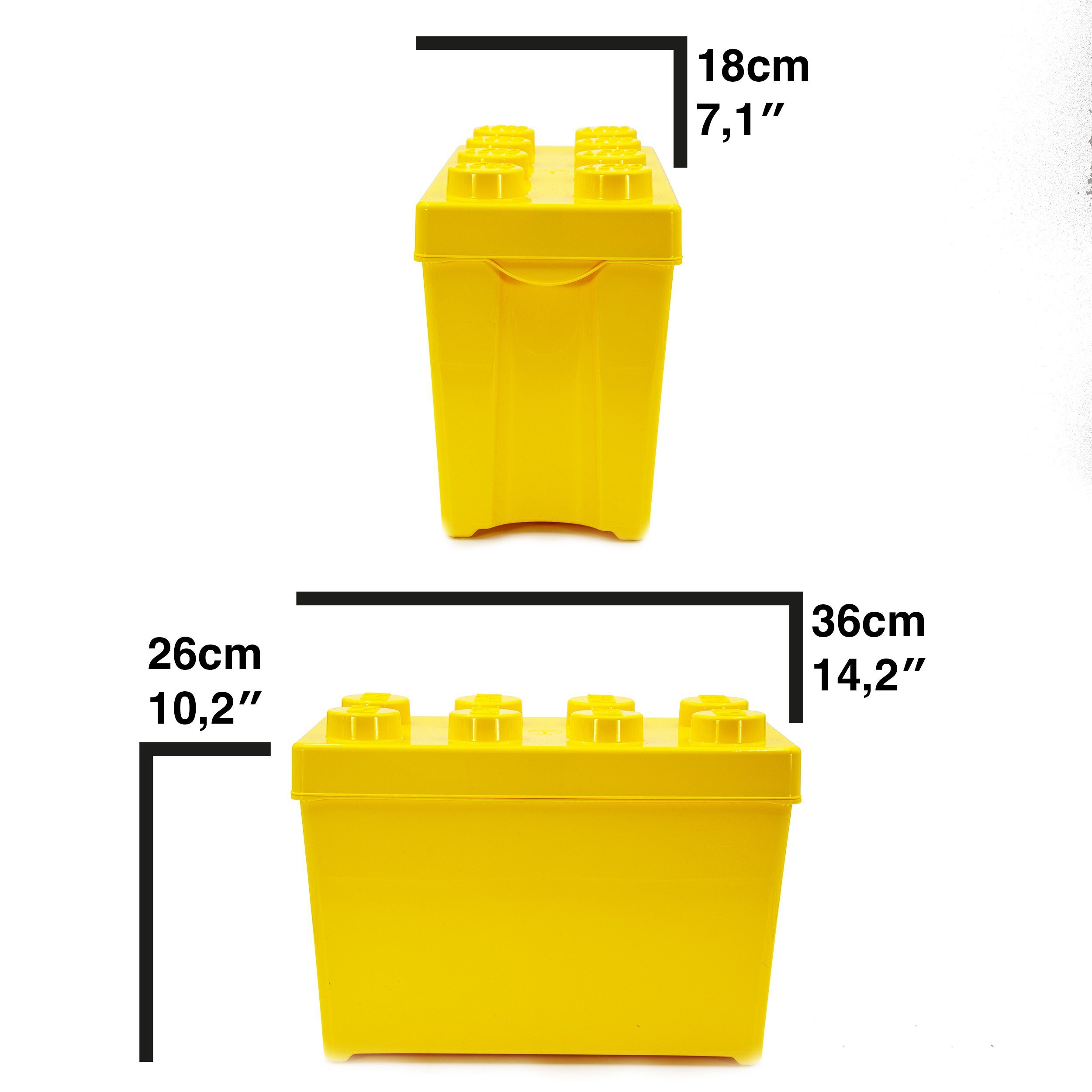 LEGO® Aufbewahrungsbox Original LEGO Aufbewahrungsbox (Gelb, Large) günstig online kaufen