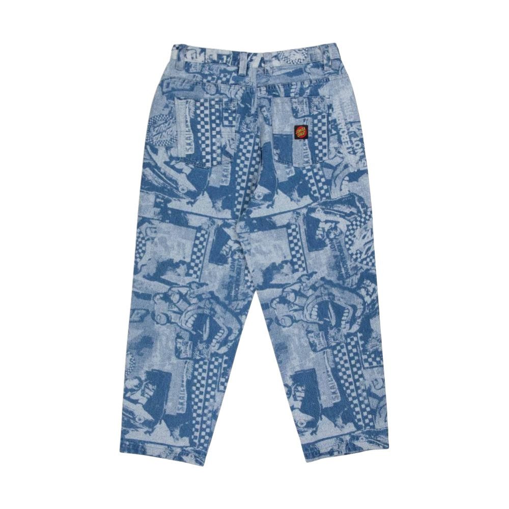 Santa Cruz Loose-fit-Jeans Jeans Santa Cruz Big Pants Stonewash Collage Allover-Auswaschung