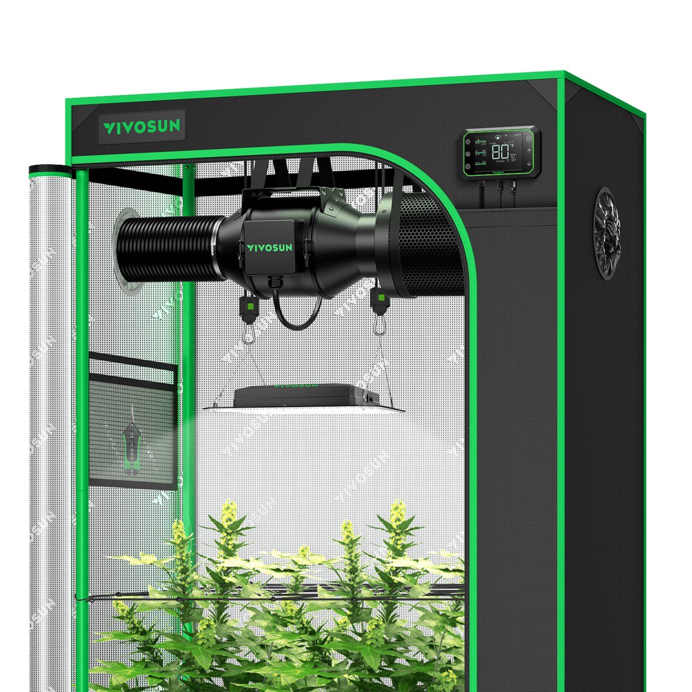 VIVOSUN Gewächshaus VIVOSUN Smart Growbox Komplettset, BxTxH: 90 x 50 x 160 günstig online kaufen