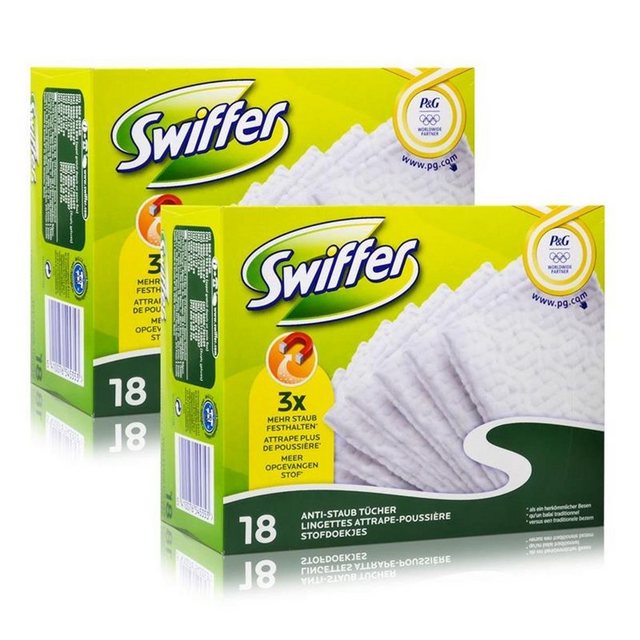 Swiffer 2x Swiffer Trocken Bodenwischtücher 18er Reinigungstücher