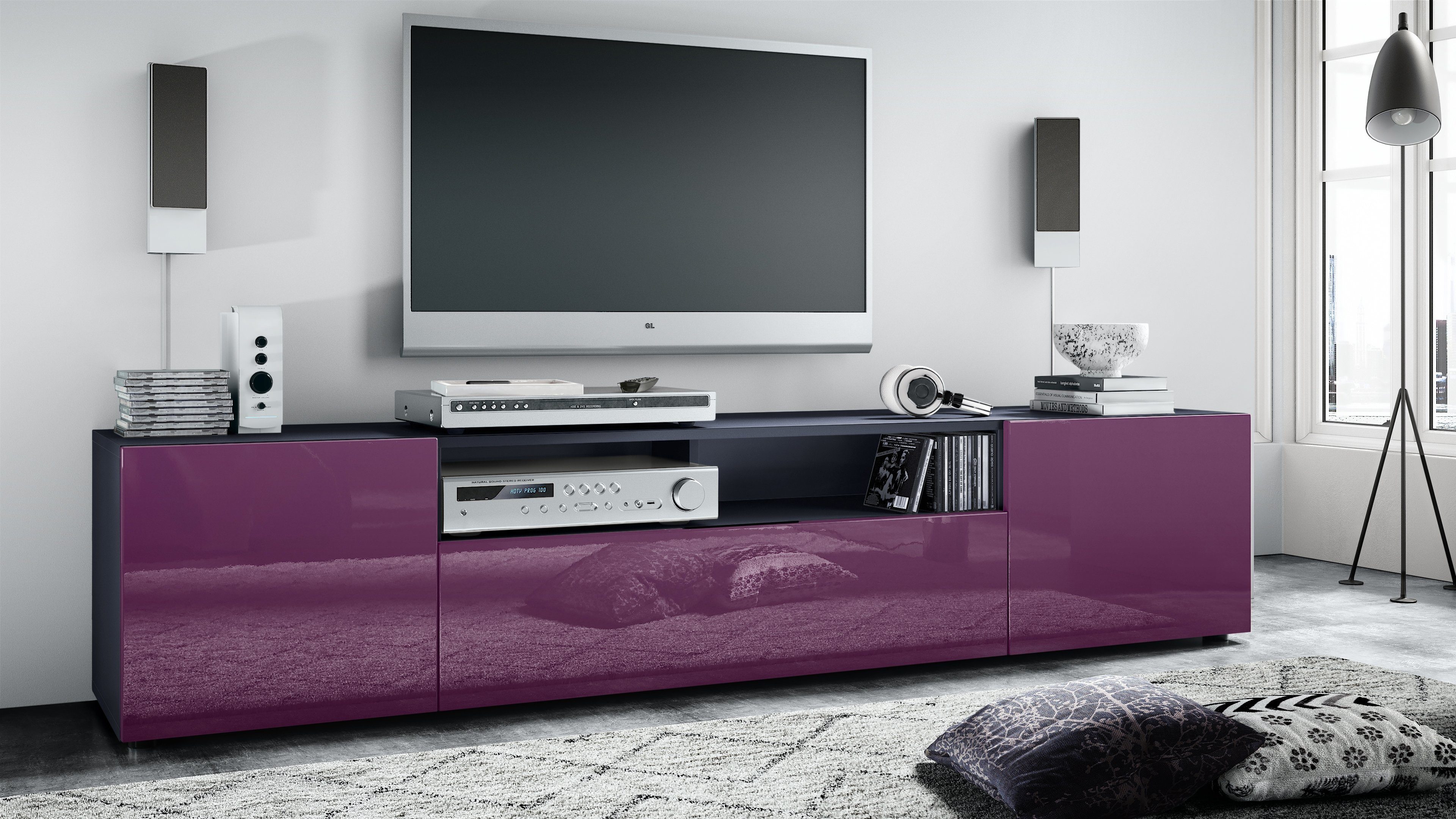 Vladon Lowboard Mogan (TV-Kommode, mit 2 günstig online kaufen