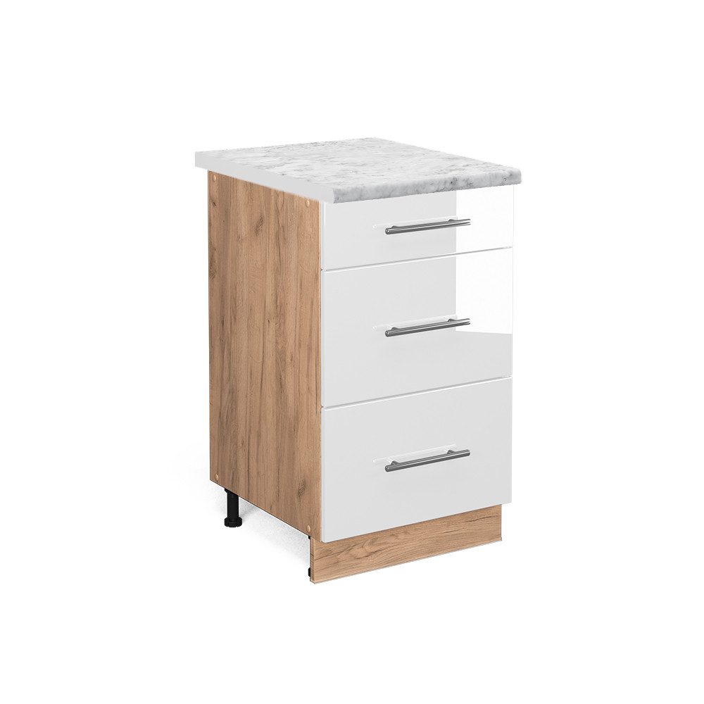 Vicco Unterschrank Fame-Line, Bordeaux Hochglanz/Goldkraft Eiche, günstig online kaufen