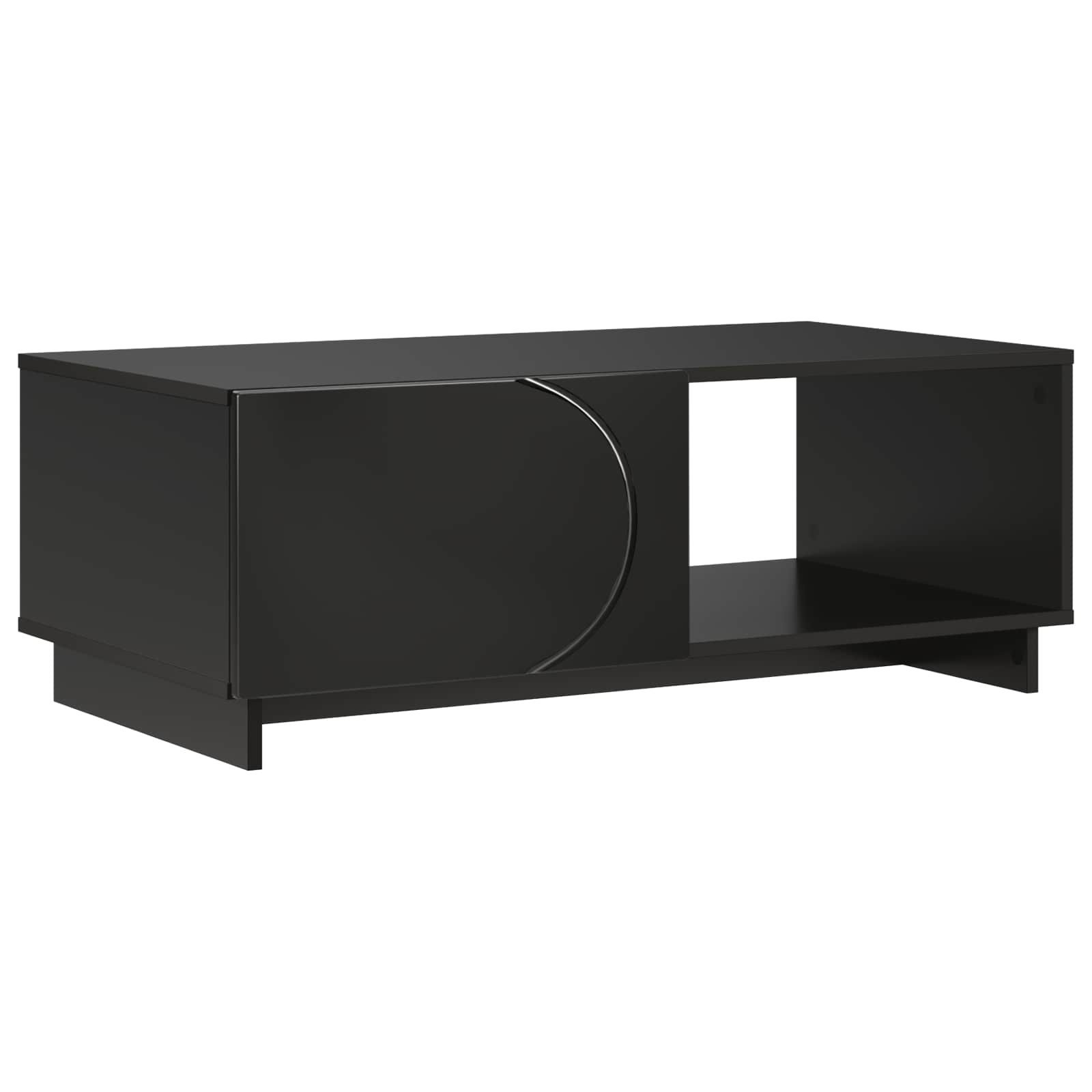 vidaXL Couchtisch Couchtisch Schwarz 95 x 50,5 x 35 cm Holzwerkstoff (1-St)