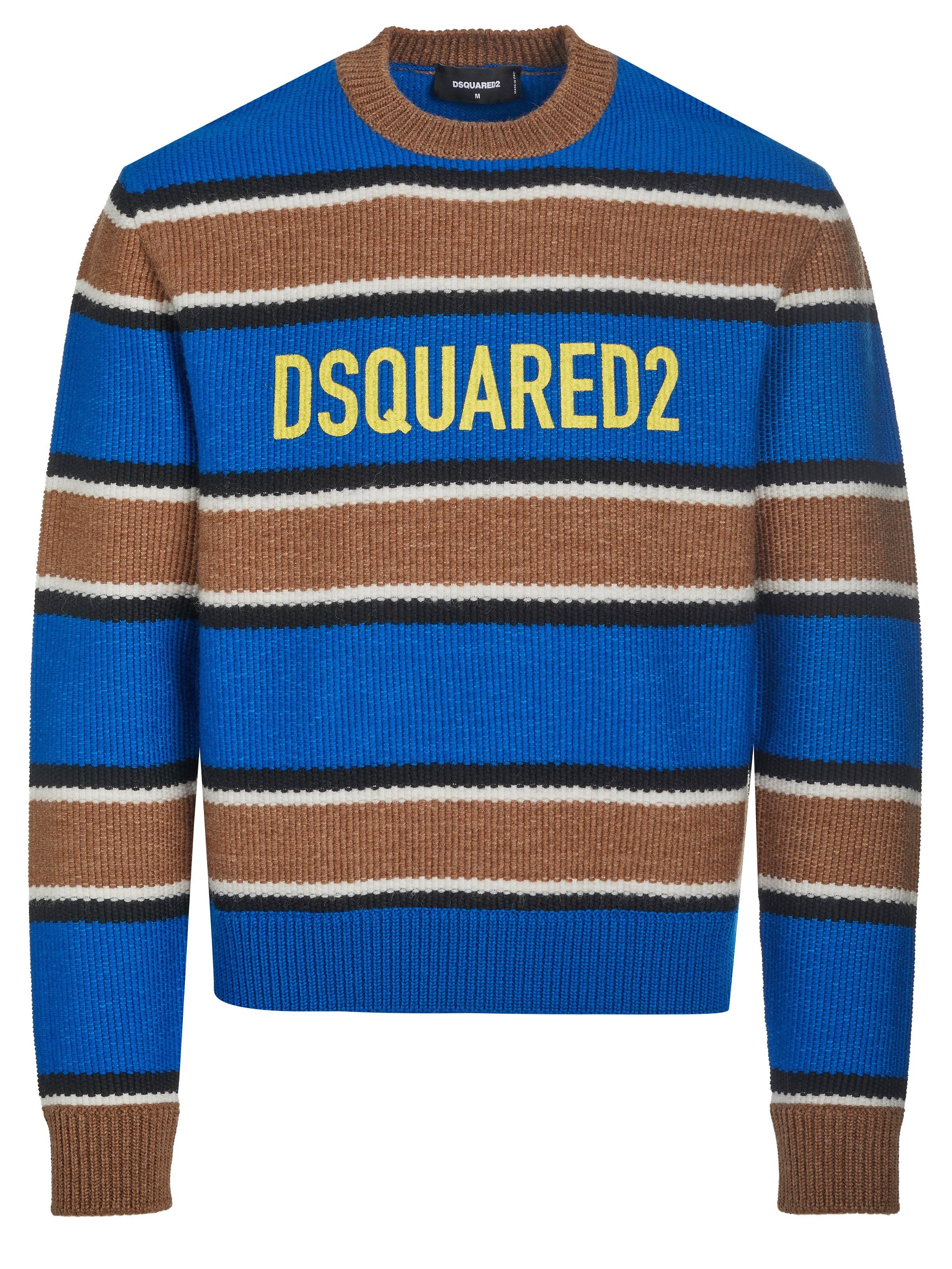 Dsquared2 Strickpullover Dsquared2 Pullover blau