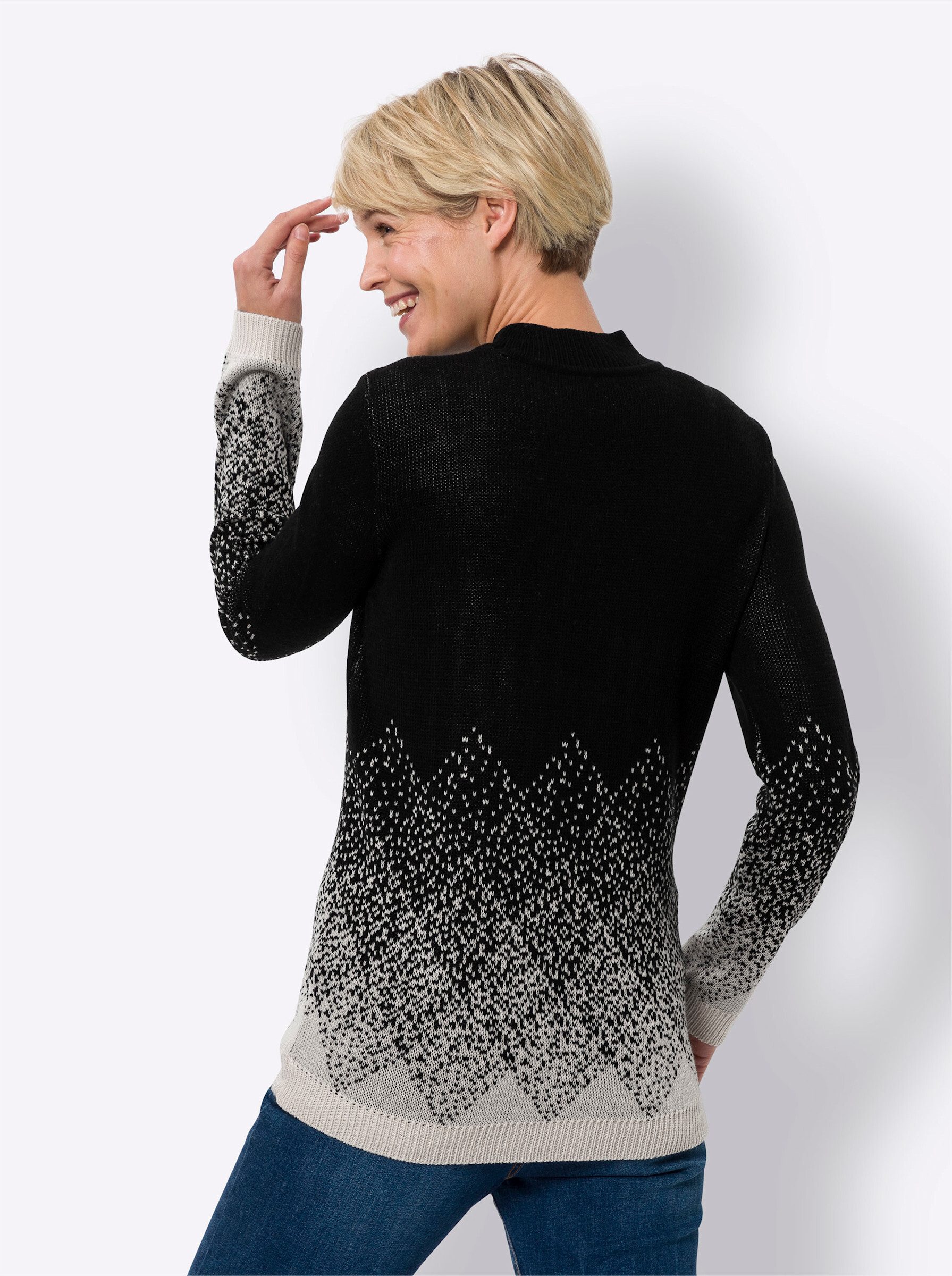 Sieh an! Strickpullover Stehkragenpullover günstig online kaufen
