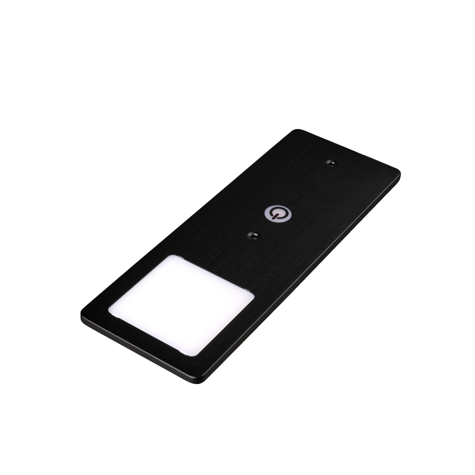 kalb LED Unterbauleuchte schwarz 5W- sehr flache Küchenleuchte mit Touch-Dimmfunktion, 1er Set warmweiß, warmweiss